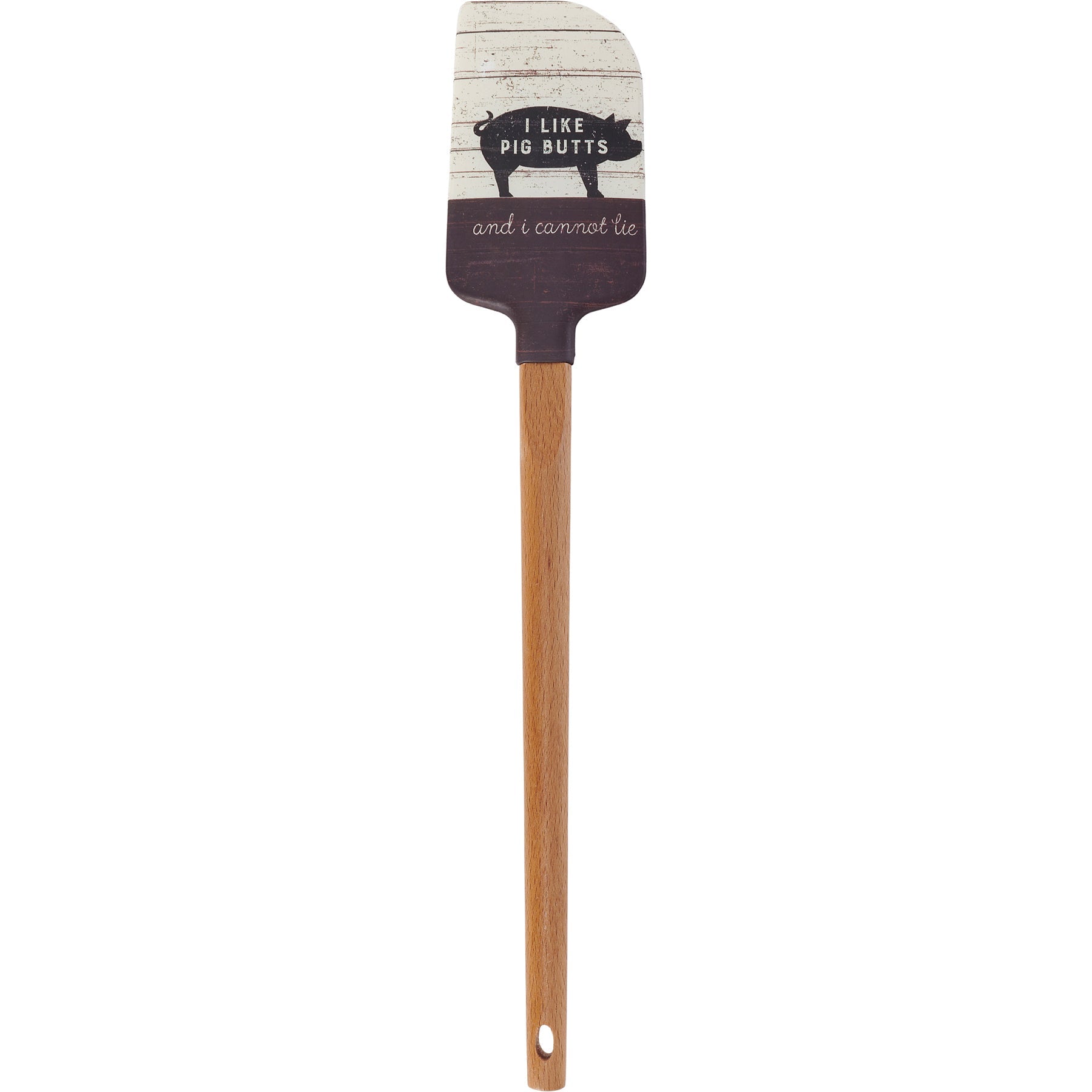 I Like Pig Butts And I Cannot Lie Spatula | Double-sided Silicone Spatula With a Wooden Handle