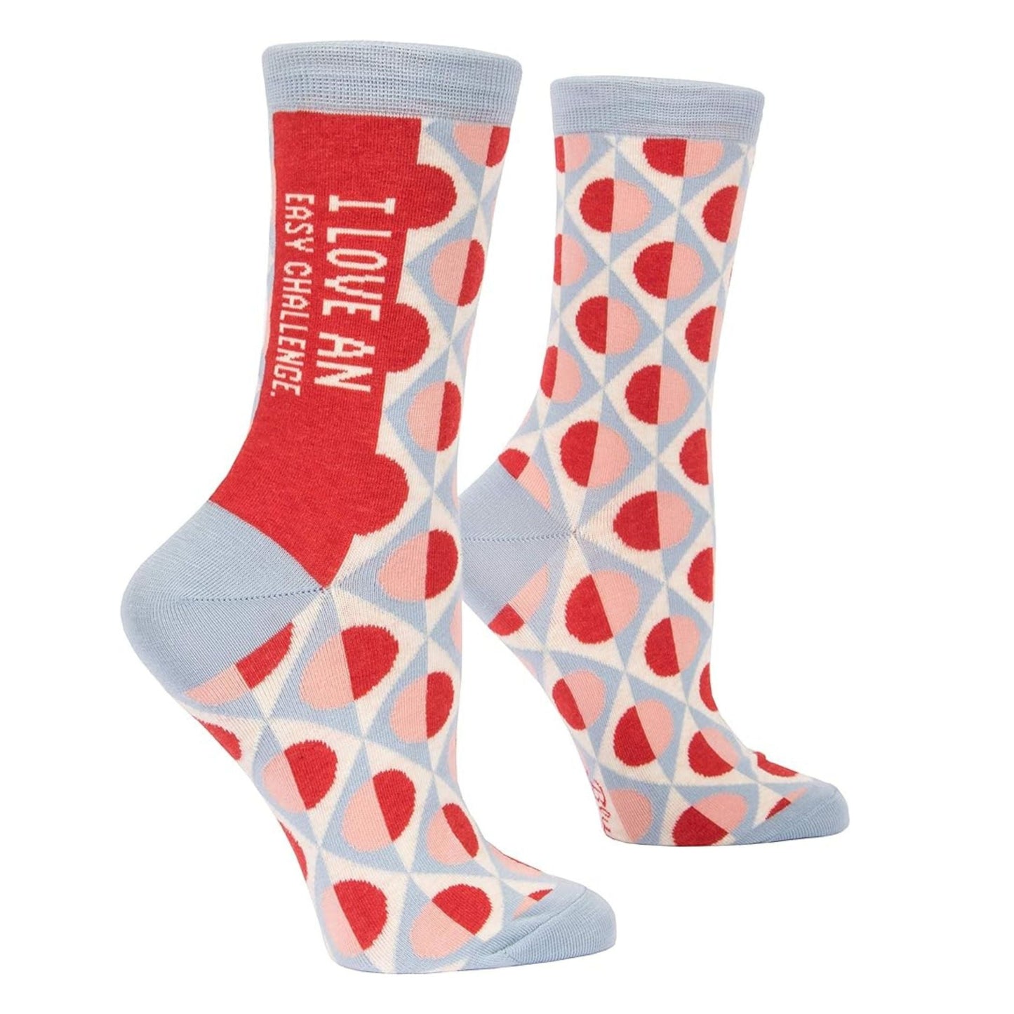 I Love An Easy Challenge Women's Crew Socks | BlueQ at GetBullish