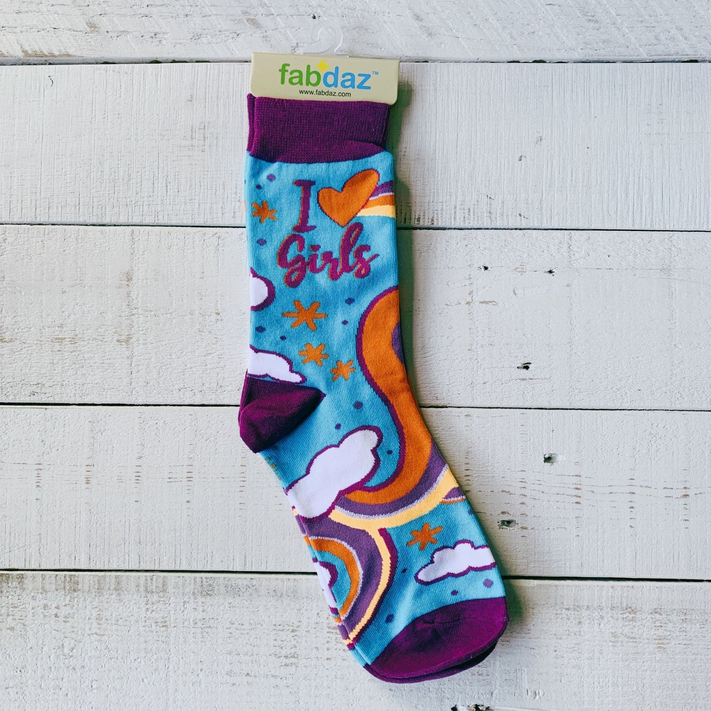 I Love Girls Women's Crew Socks | LGBT Lesbian Pride Rainbow Socks