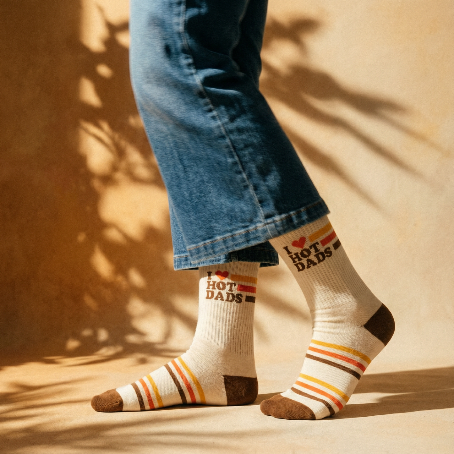 I Love Hot Dads Socks | Retro Funny Socks