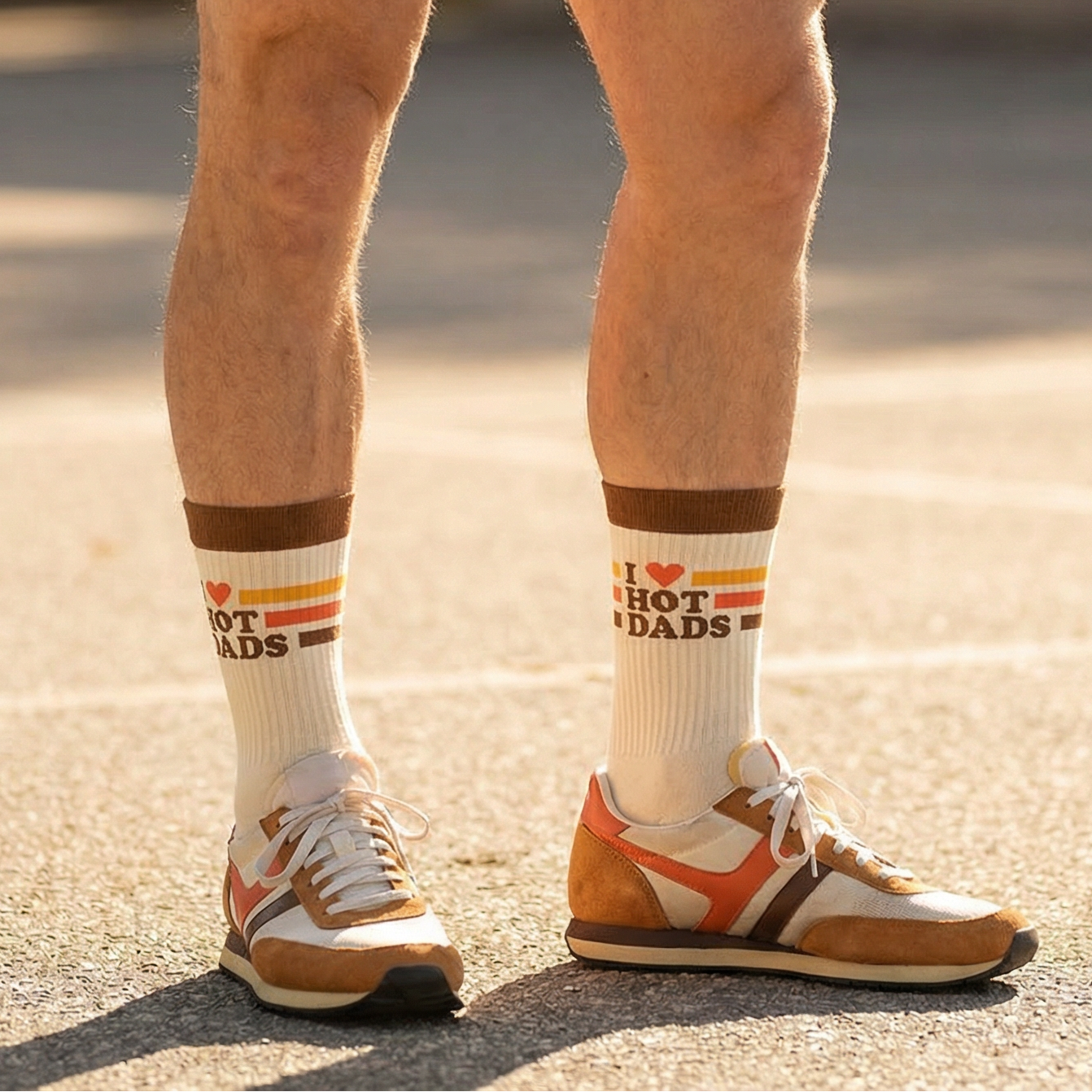 I Love Hot Dads Socks | Retro Funny Socks