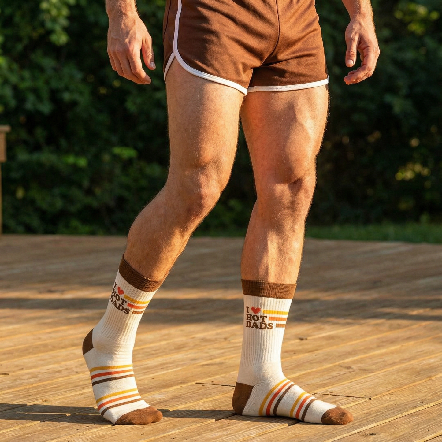 I Love Hot Dads Socks | Retro Funny Socks