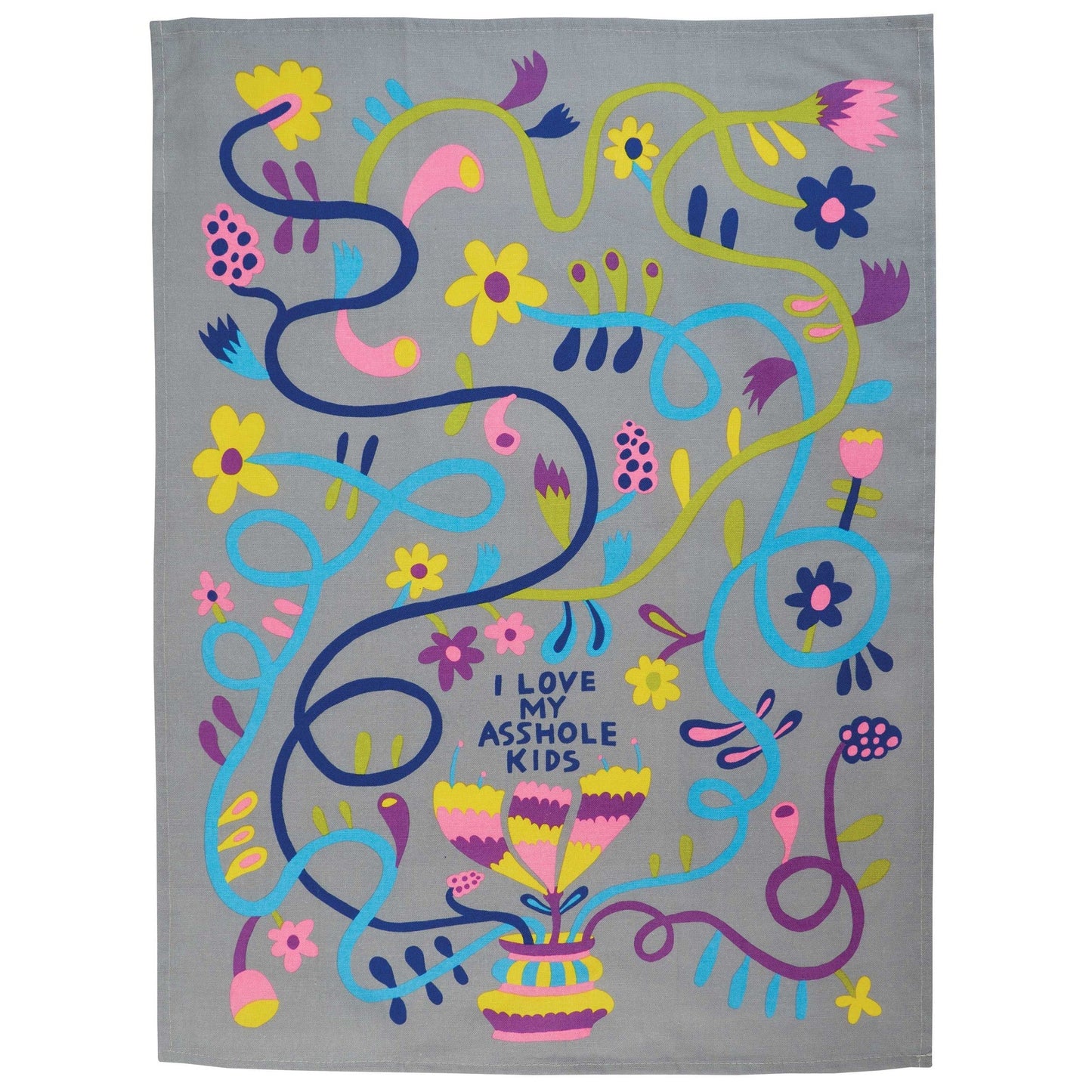 I Love My Asshole Kids Screen-Printed Dish Towel | Kitchen Tea Hand Cotton Dish Cloth | 28" x 21" | BlueQ at GetBullish