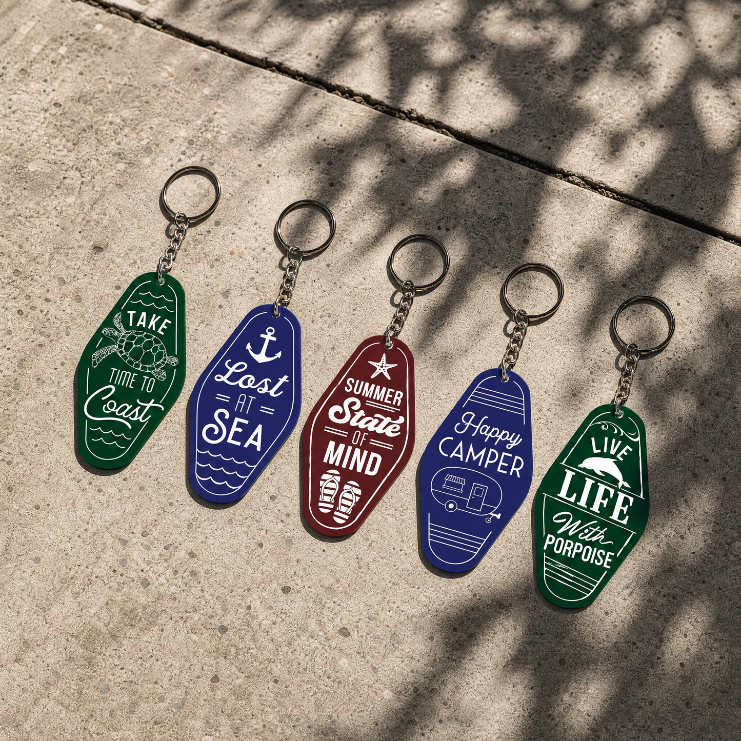 I Love Summer Pack of 5 Keychains