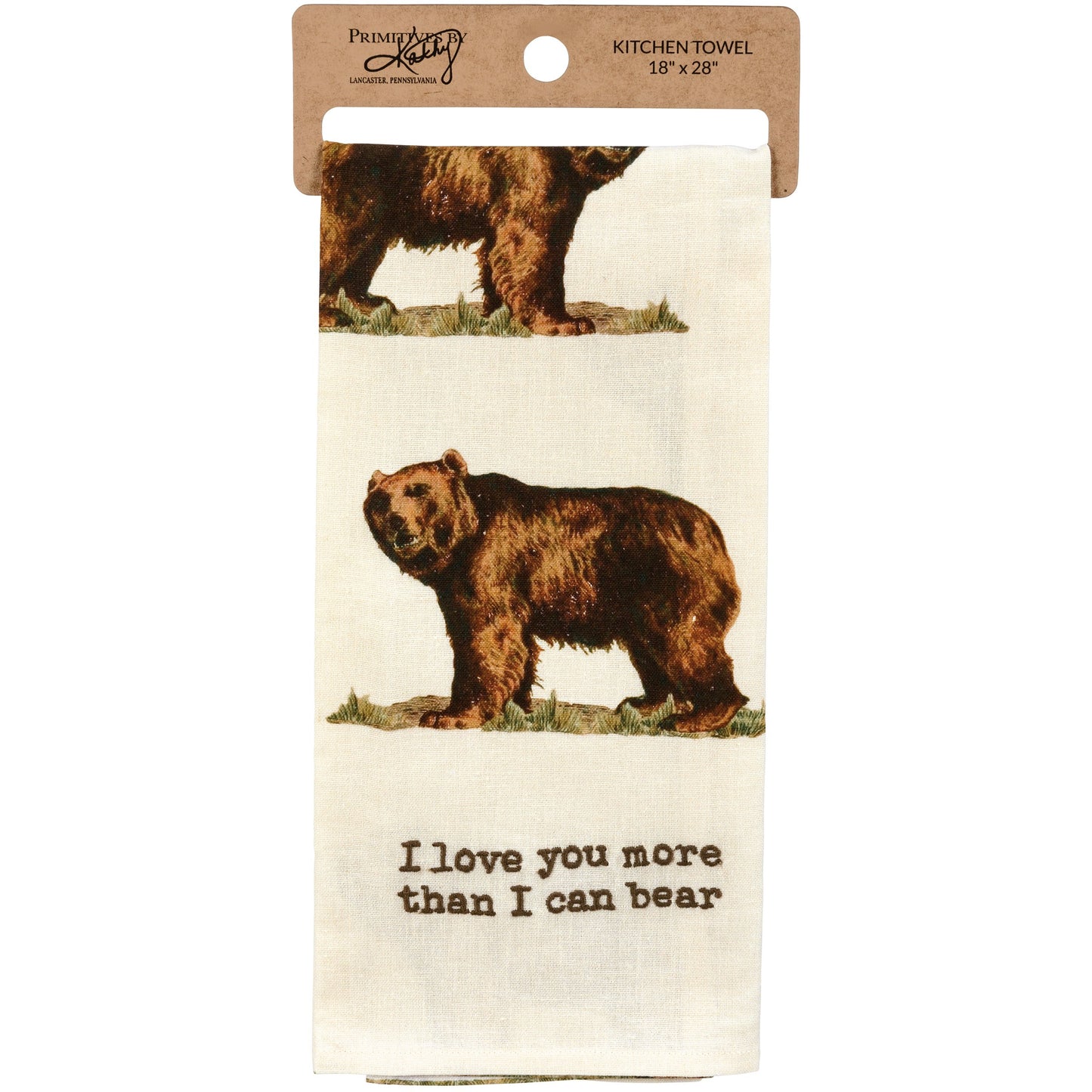 I Love You More Than I Can Bear Kitchen Towel | 18" x 28"