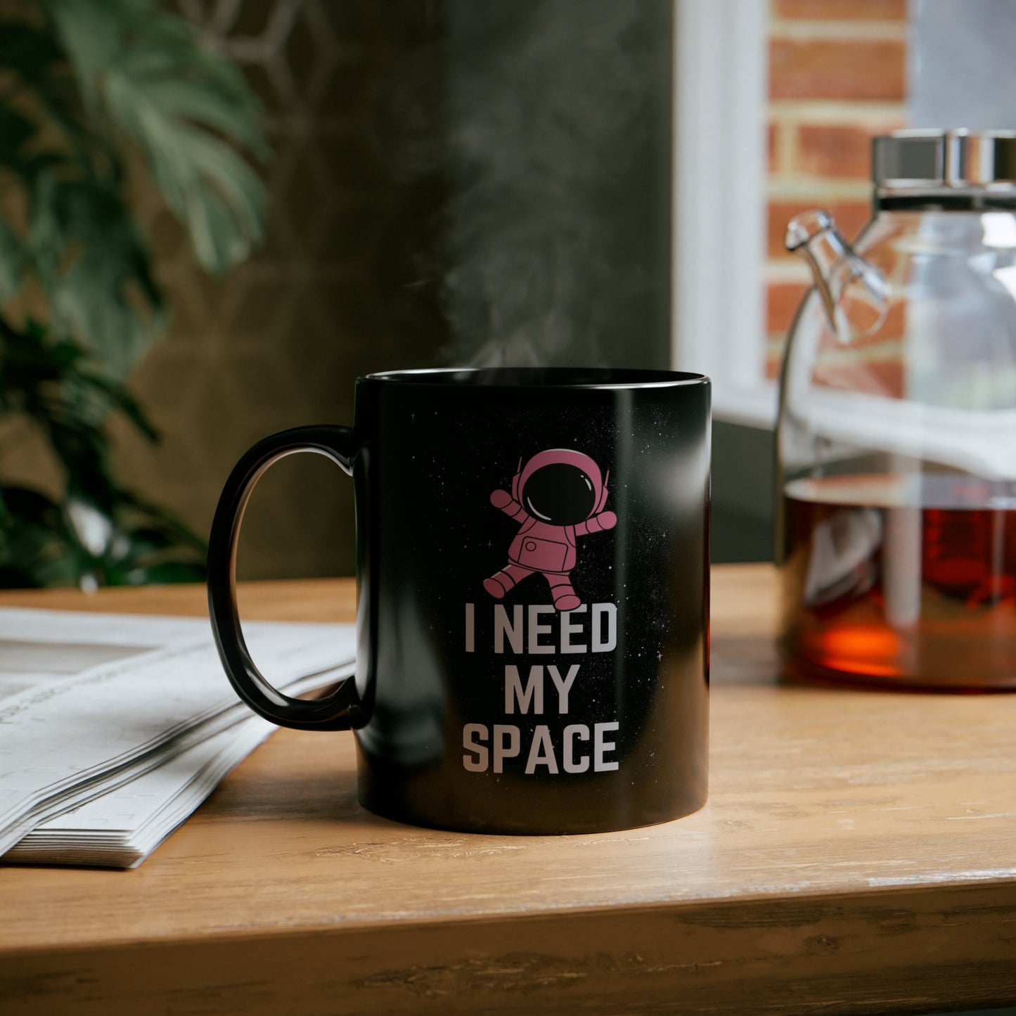 I Need My Space Astronaut Mug 11oz Black Mug