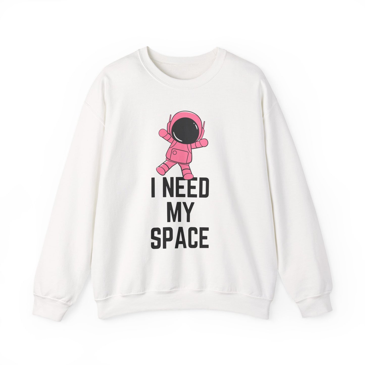 I Need My Space Astronaut Unisex Heavy Blend™ Crewneck Sweatshirt Sizes SM-5XL | Plus Size Available