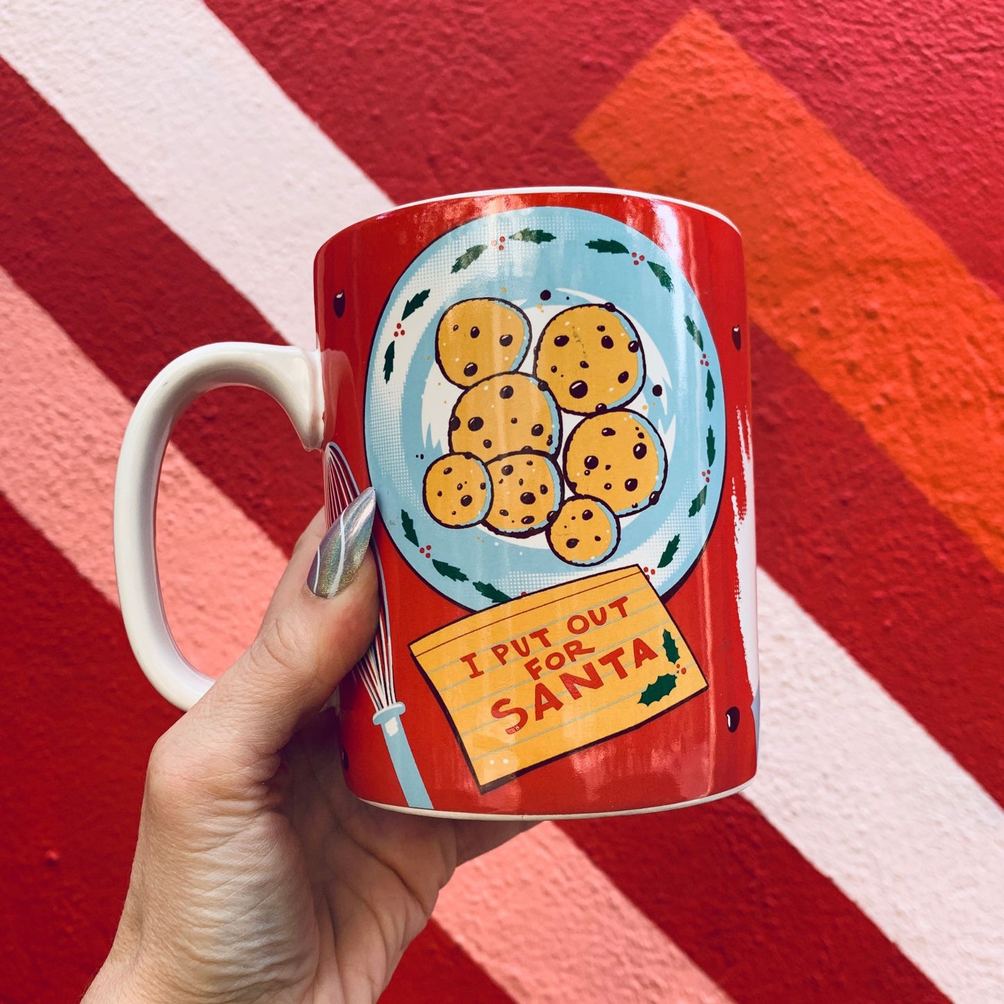 I Put Out For Santa Cookies Mug | Holiday Stoneware Coffee Tea Cup | 20oz