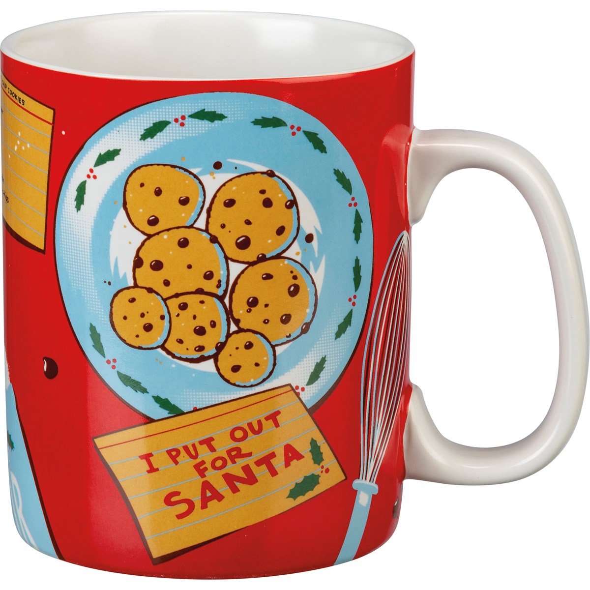 I Put Out For Santa Cookies Mug | Holiday Stoneware Coffee Tea Cup | 20oz