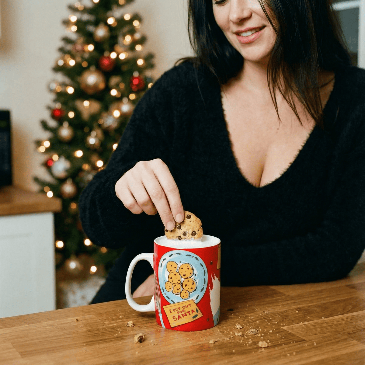 I Put Out For Santa Mug | Ho-Ho-Holiday Stoneware Jumbo Christmas Mug-Primitives by Kathy-The Bullish Store