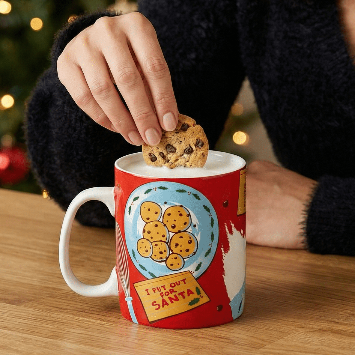 I Put Out For Santa Mug | Ho-Ho-Holiday Stoneware Jumbo Christmas Mug-Primitives by Kathy-The Bullish Store