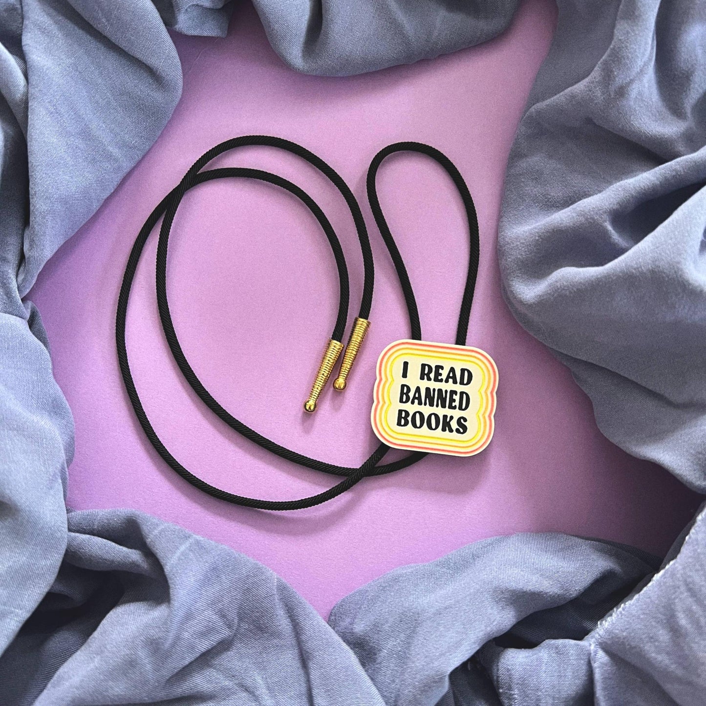 I Read Banned Books Bolo Tie | Handmade