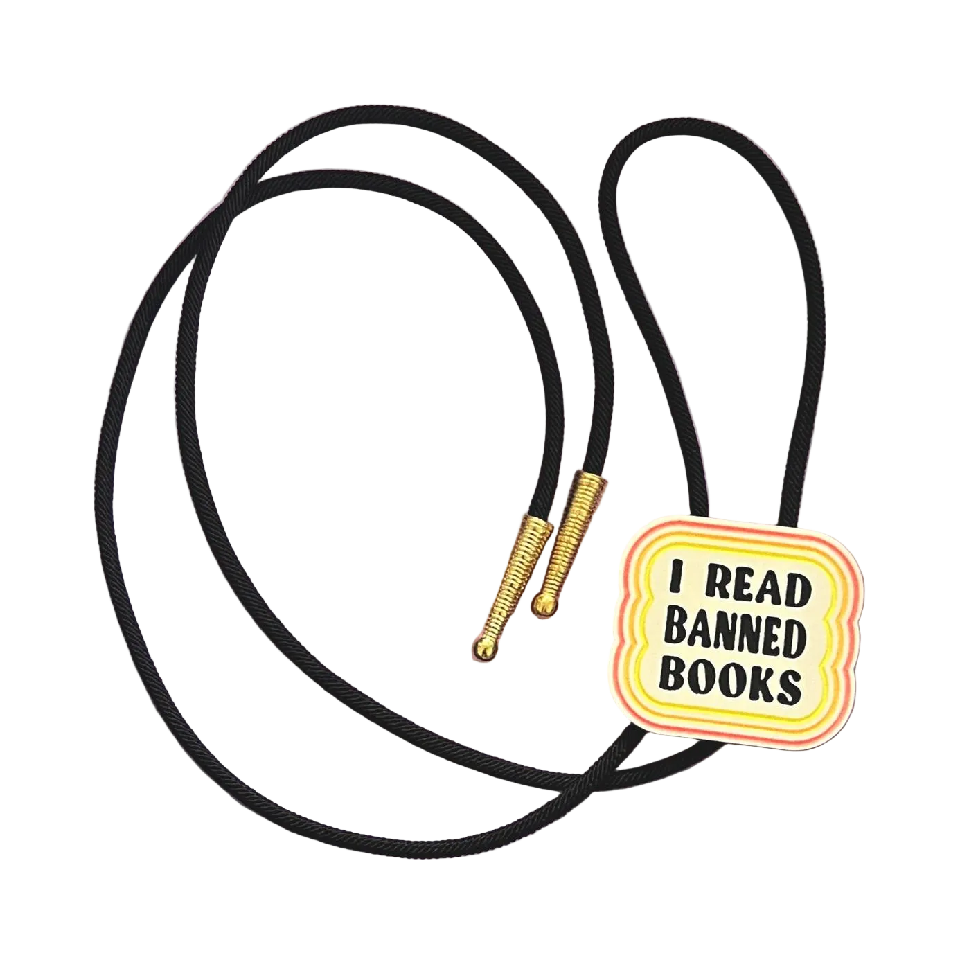 I Read Banned Books Bolo Tie | Handmade