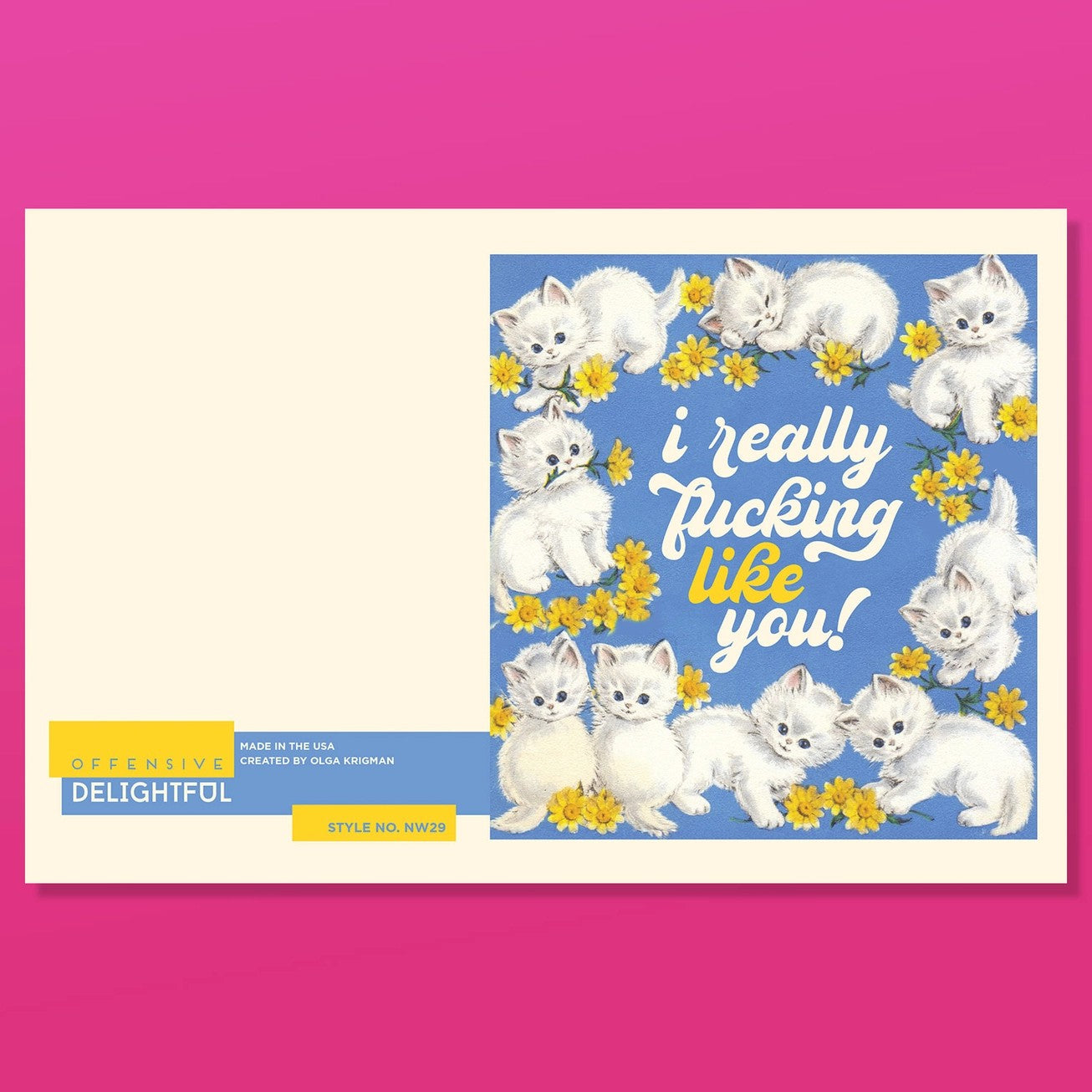“I Really F***ing Like You” Like Kittens Love Card | Cute Cats Message Card