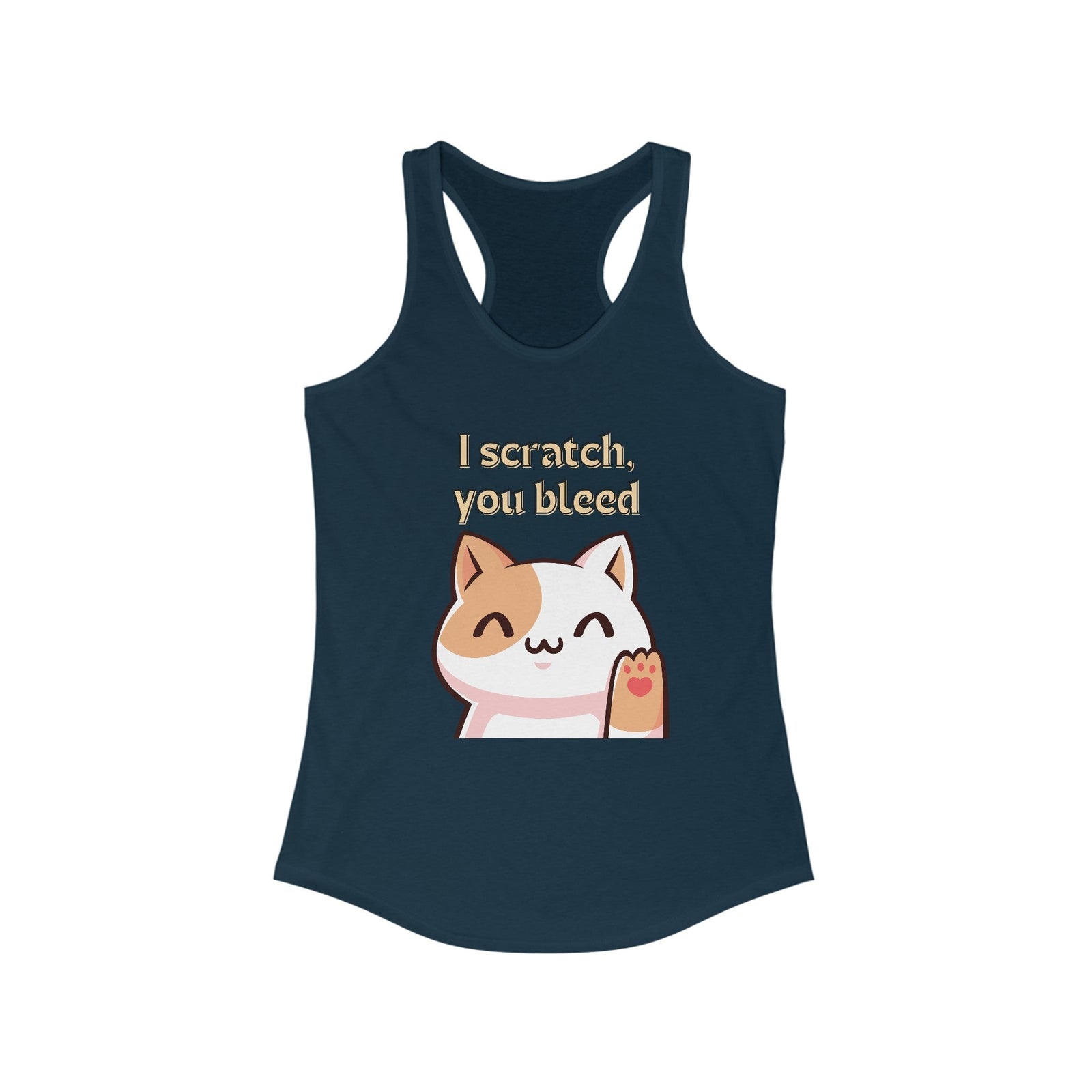 I Scratch You Bleed Cat Women's Ideal Racerback Tank