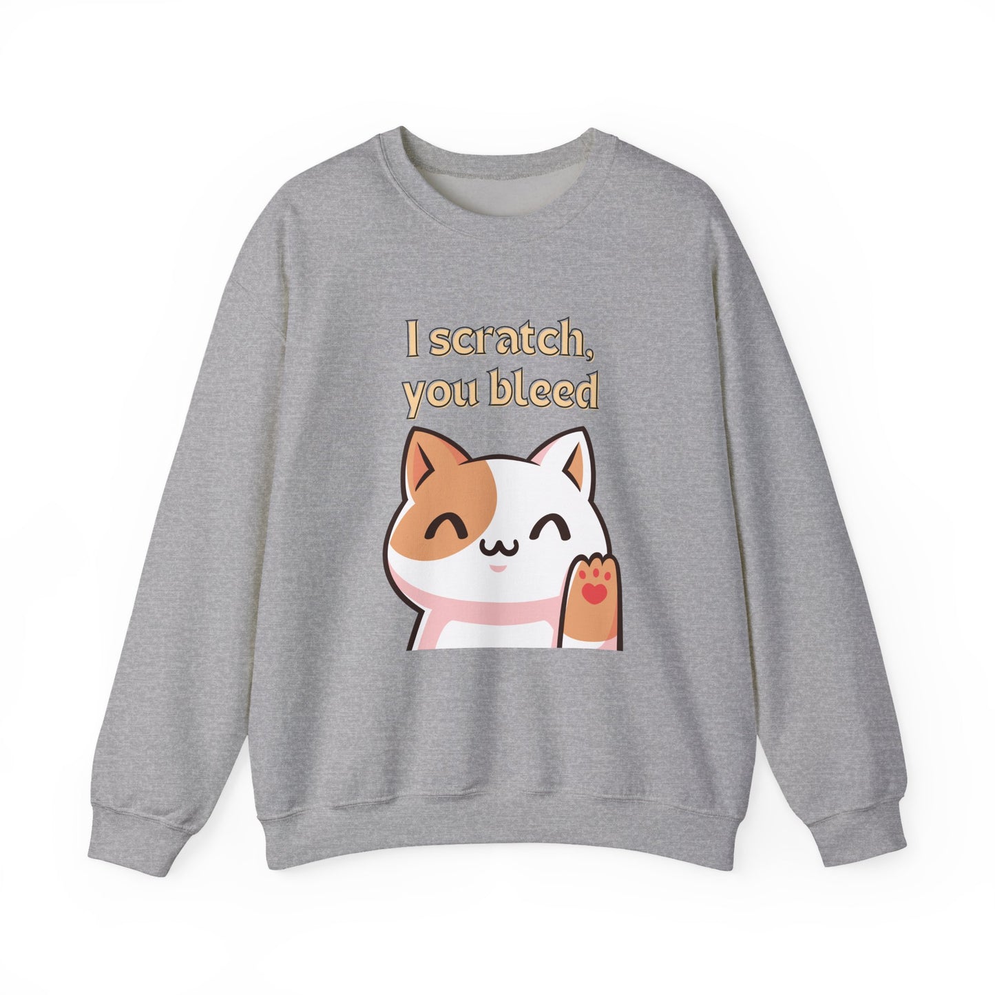 I Scratch You Bleed Unisex Heavy Blend™ Crewneck Sweatshirt Sizes SM-5XL | Plus Size Available