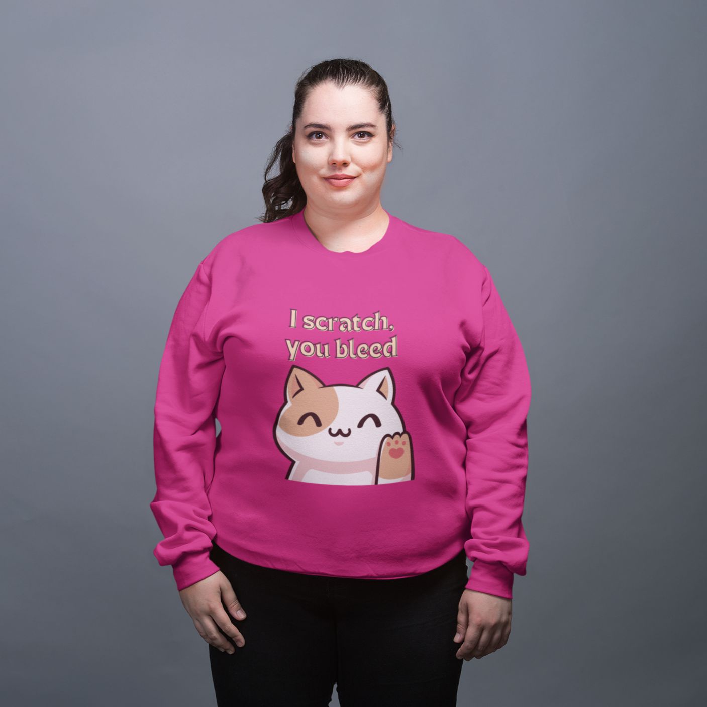 I Scratch You Bleed Unisex Heavy Blend™ Crewneck Sweatshirt Sizes SM-5XL | Plus Size Available