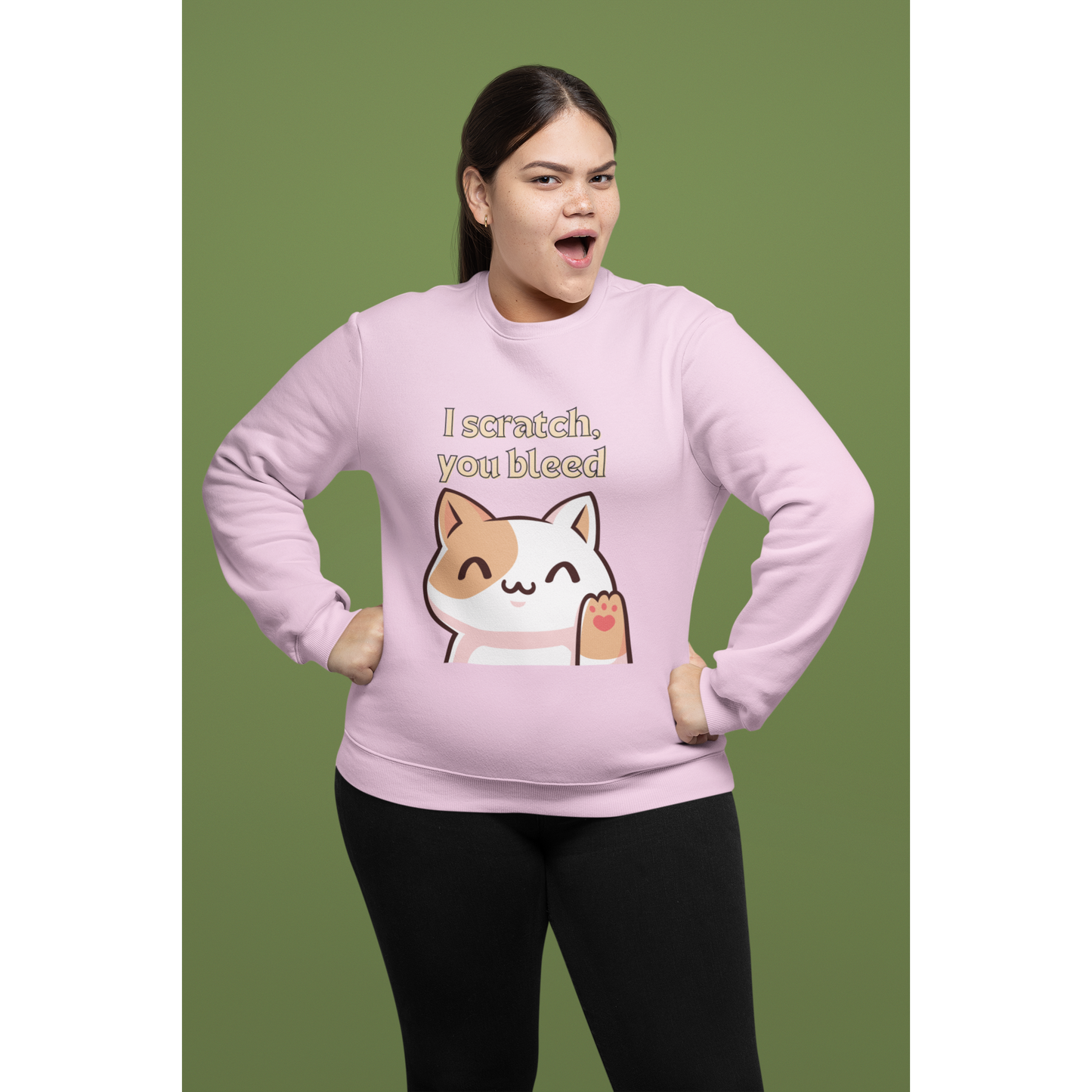 I Scratch You Bleed Unisex Heavy Blend™ Crewneck Sweatshirt Sizes SM-5XL | Plus Size Available