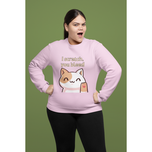 I Scratch You Bleed Unisex Heavy Blend™ Crewneck Sweatshirt Sizes SM-5XL | Plus Size Available