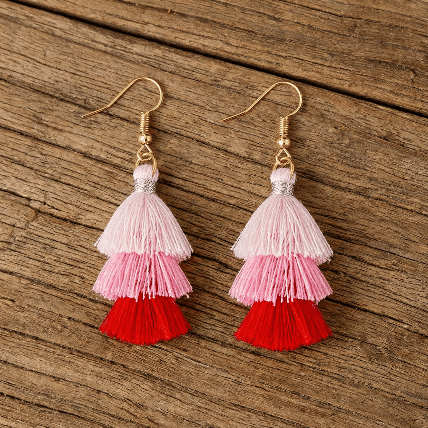 I Sleigh Tassel Party Hook Earrings | Holiday Theme Jewelry