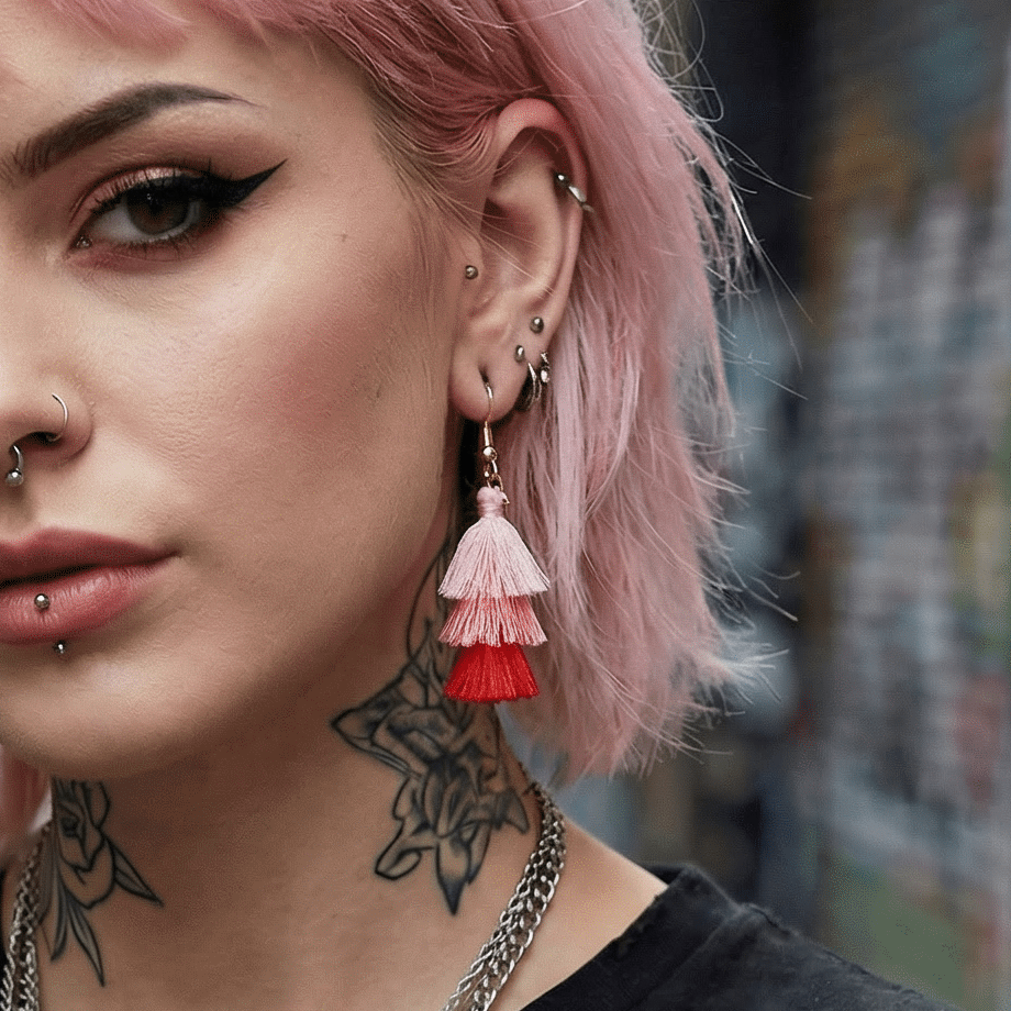 I Sleigh Tassel Party Hook Earrings | Holiday Theme Jewelry