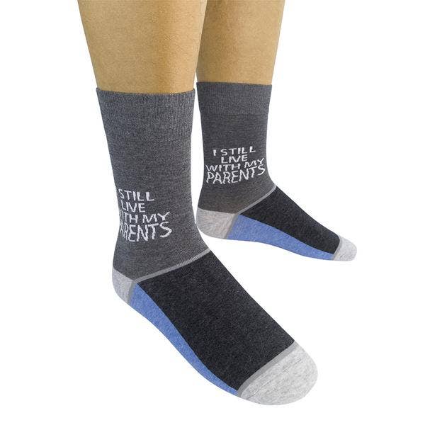 I Still Live With My Parents Socks | Adulting Unisex Funny Socks