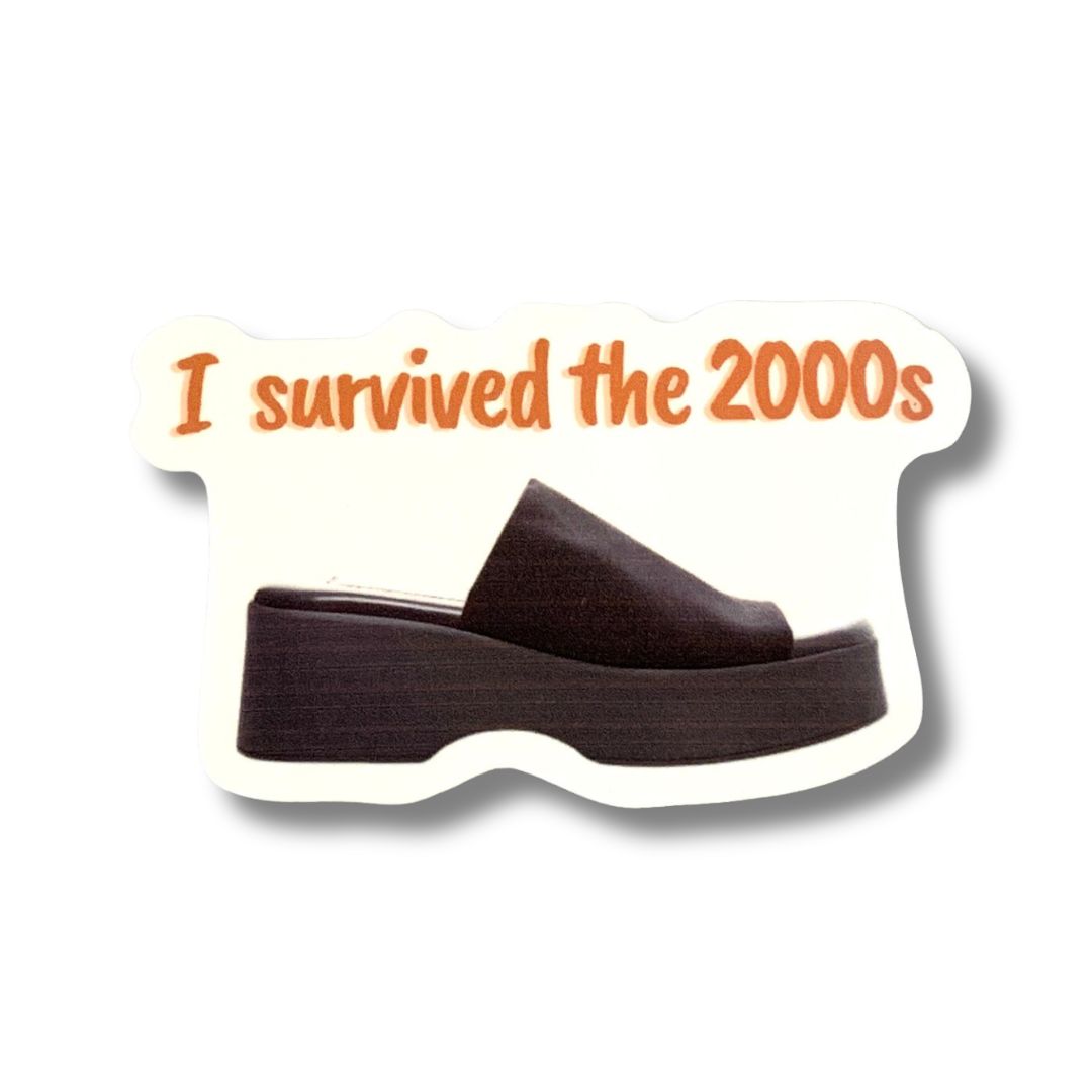 I Survived the 2000s Slide Shoe Sticker