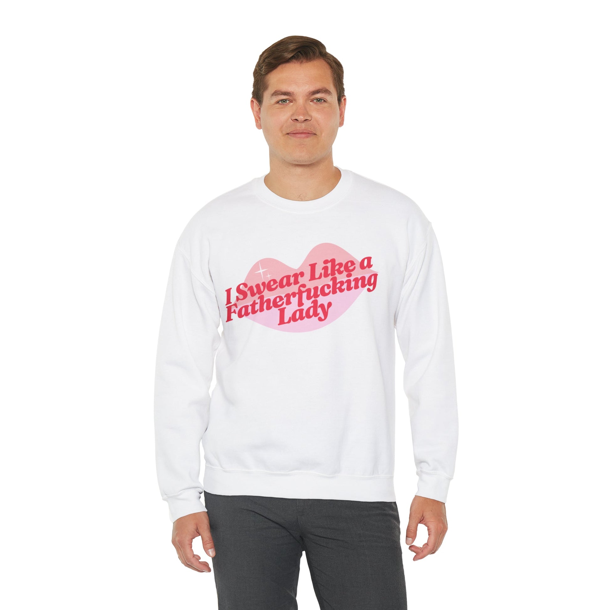 I Swear Like a Fatherfucking Lady Unisex Heavy Blend™ Crewneck Sweatshirt