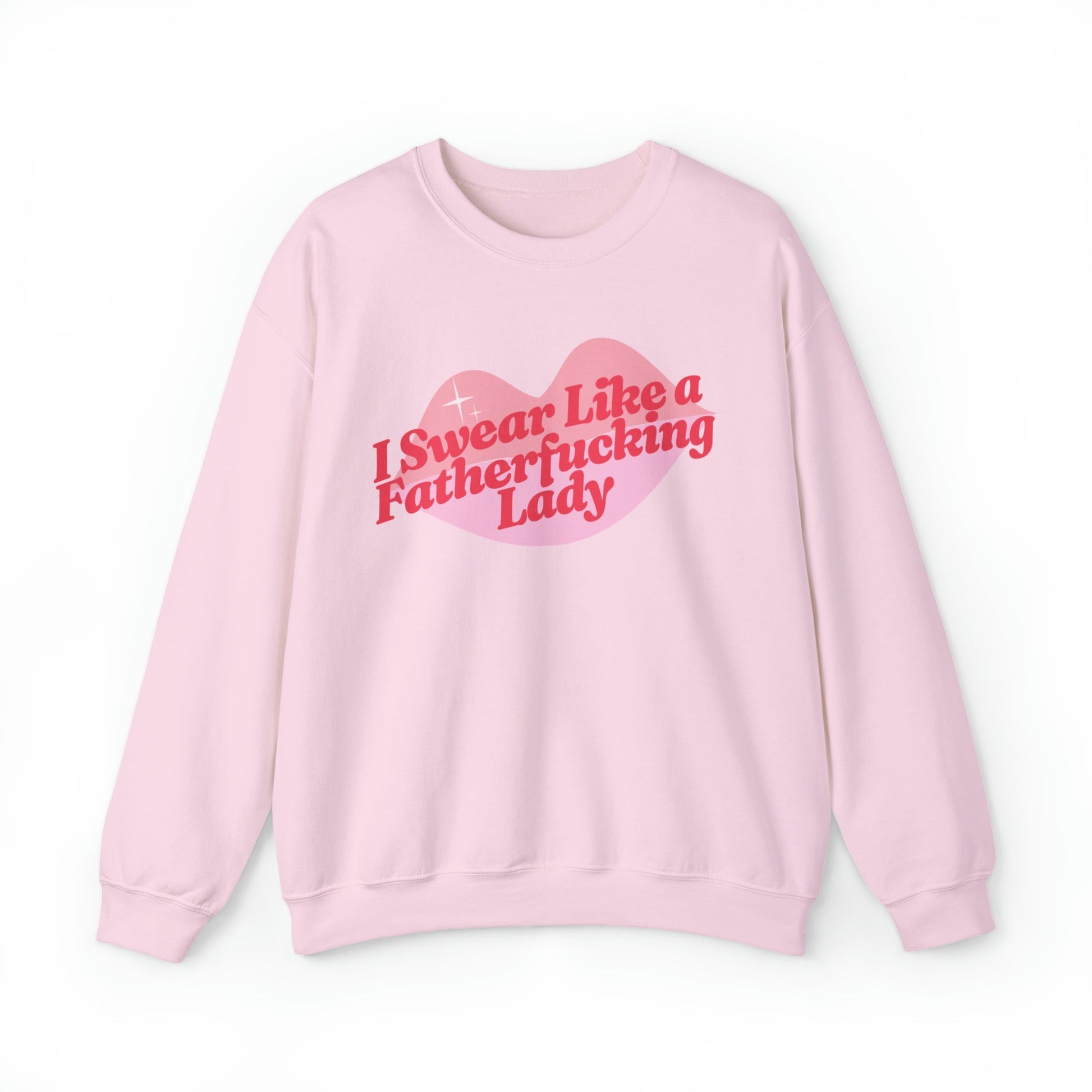 I Swear Like a Fatherfucking Lady Unisex Heavy Blend™ Crewneck Sweatshirt Sizes SM-5XL | Plus Size Available