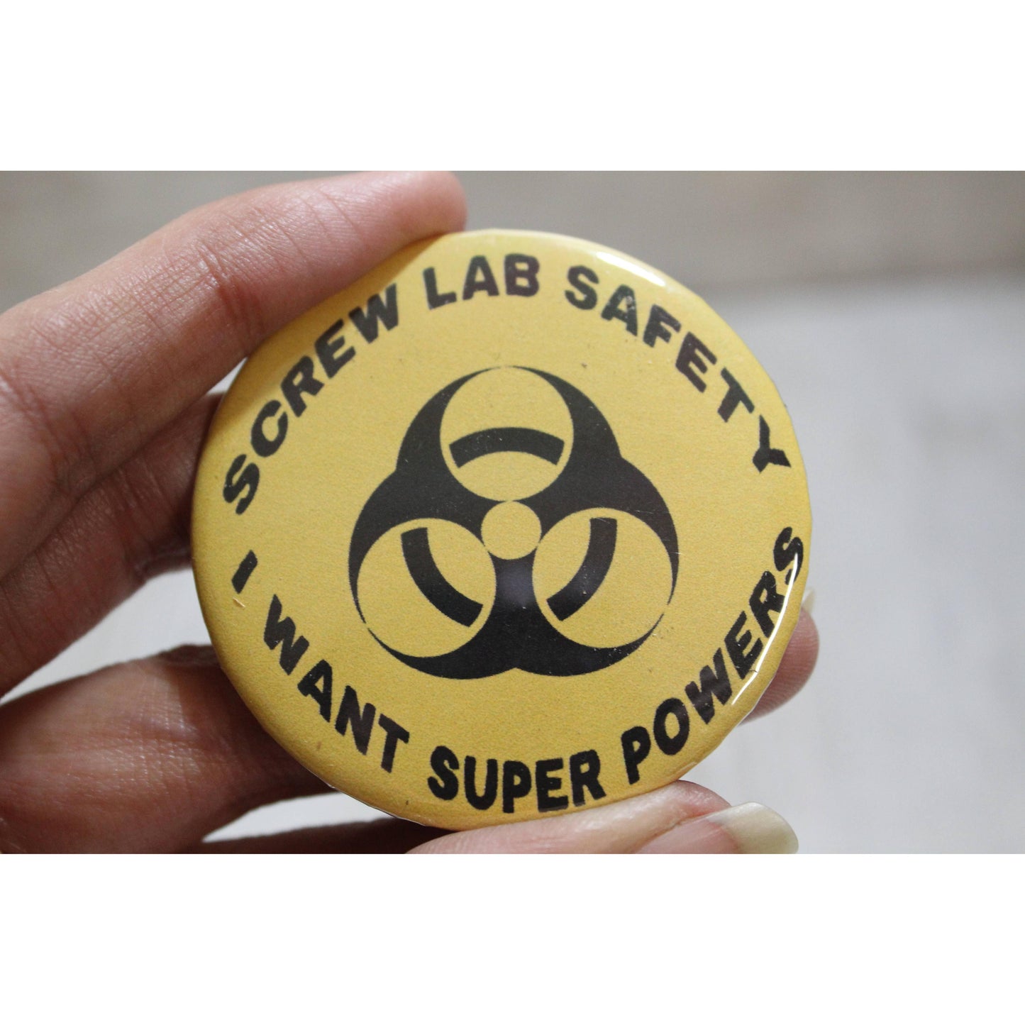 I Want Super Power Metal Pinback Button | 2.25"