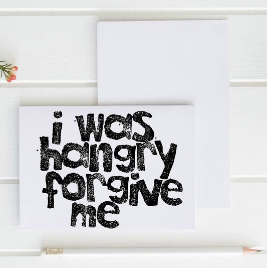 I Was Hangry Forgive Me Funny Apology Card-Moonlight Makers-The Bullish Store