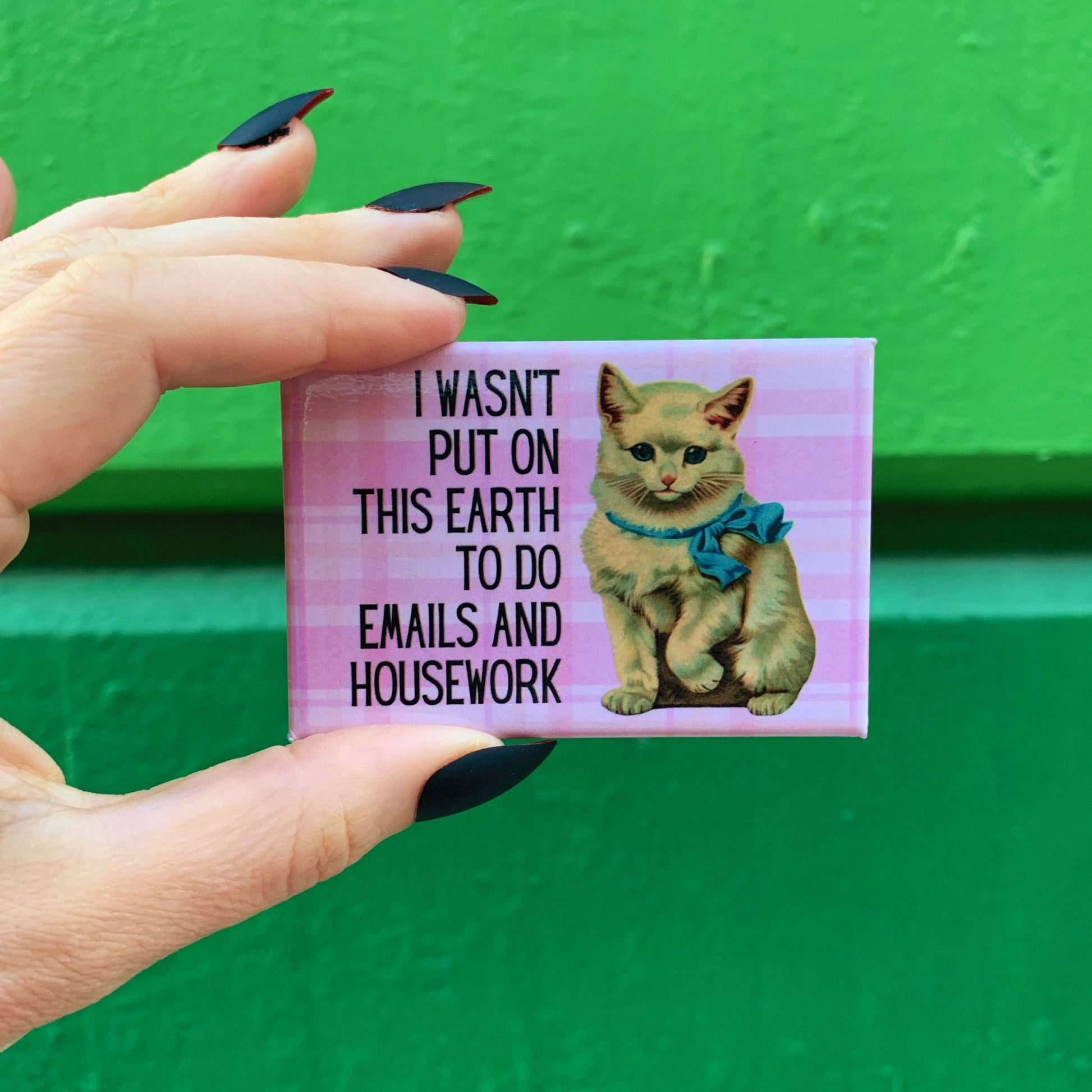 I Wasn't Put On This Earth To Do Emails And Housework Kitten Refrigerator Magnet