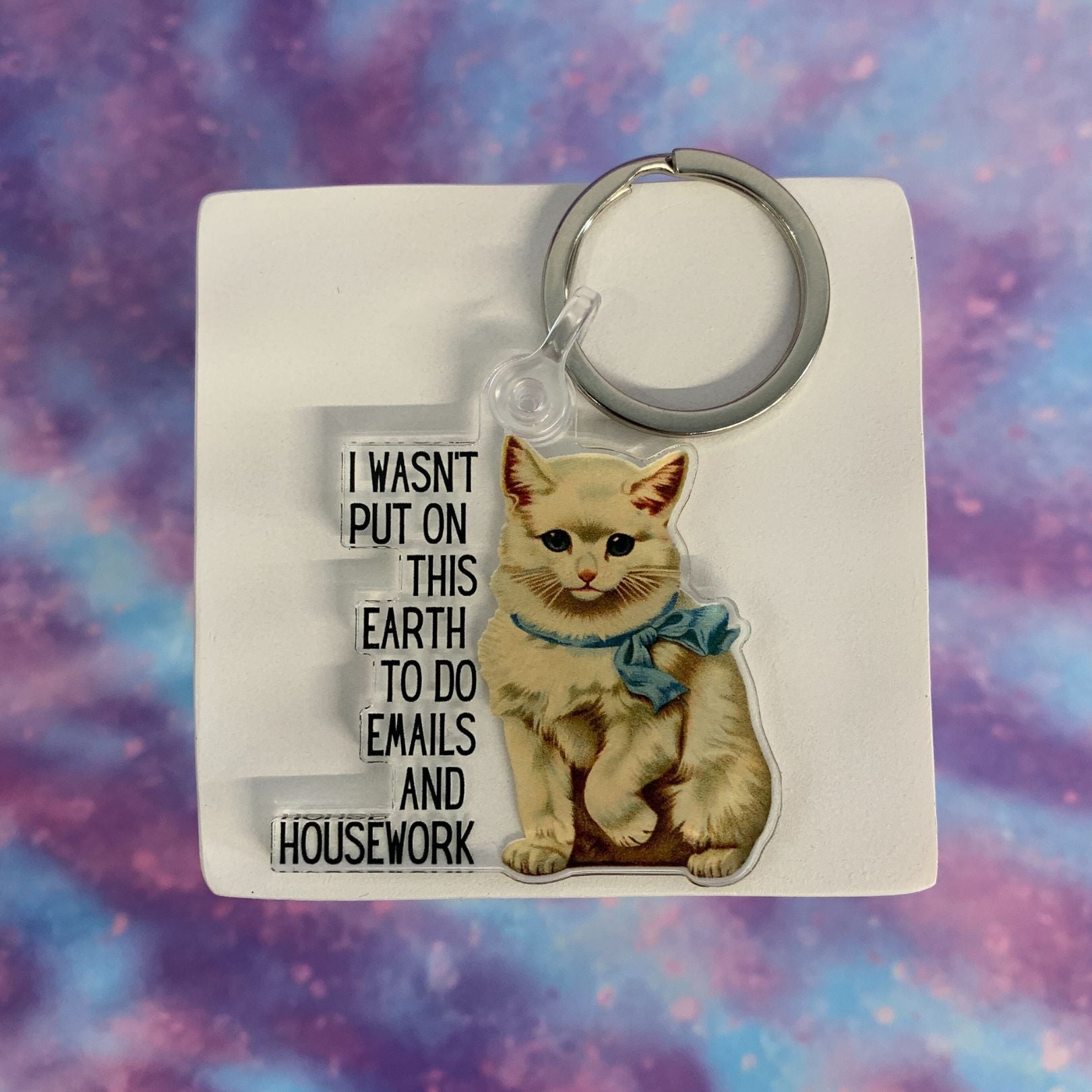 I Wasn't Put On This Earth to do Emails and Housework Keychain