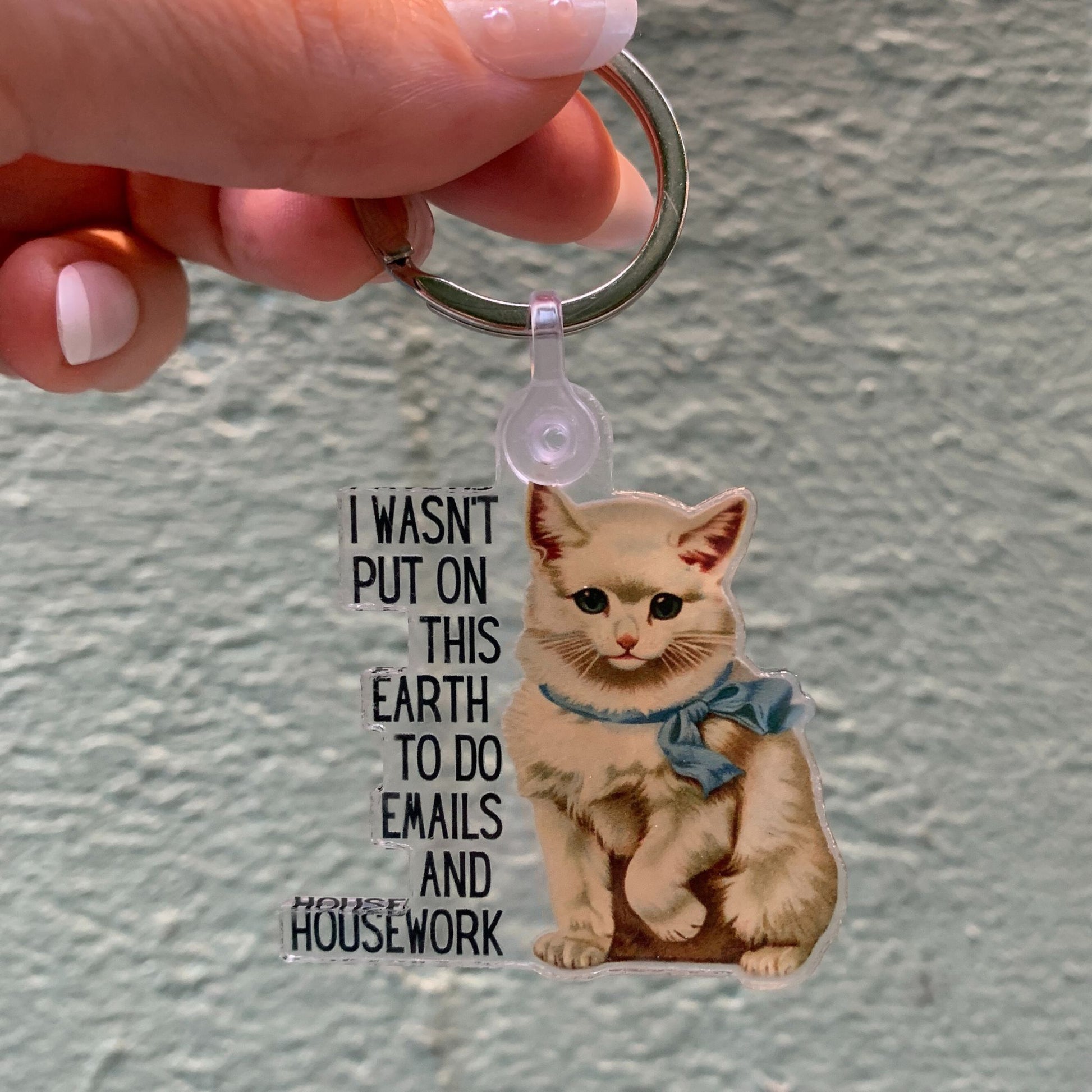 I Wasn't Put On This Earth to do Emails and Housework Keychain