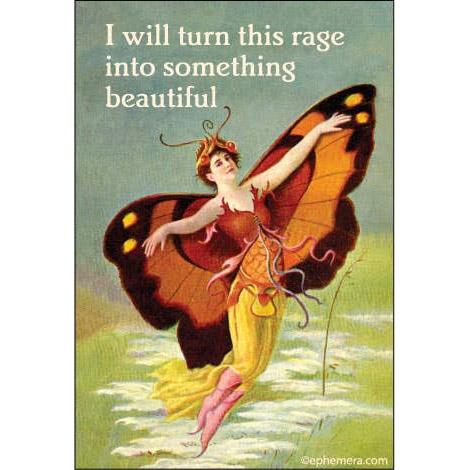 I Will Turn This Rage Into Something Beautiful Magnet | Funny Quote Refrigerator Magnet
