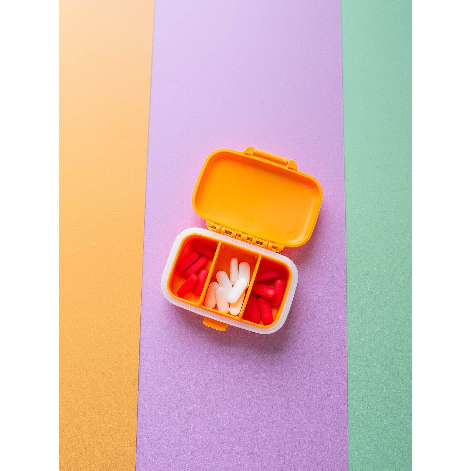 IBS Survivor Pill Case in Orange | 3 Compartments Medicine Box