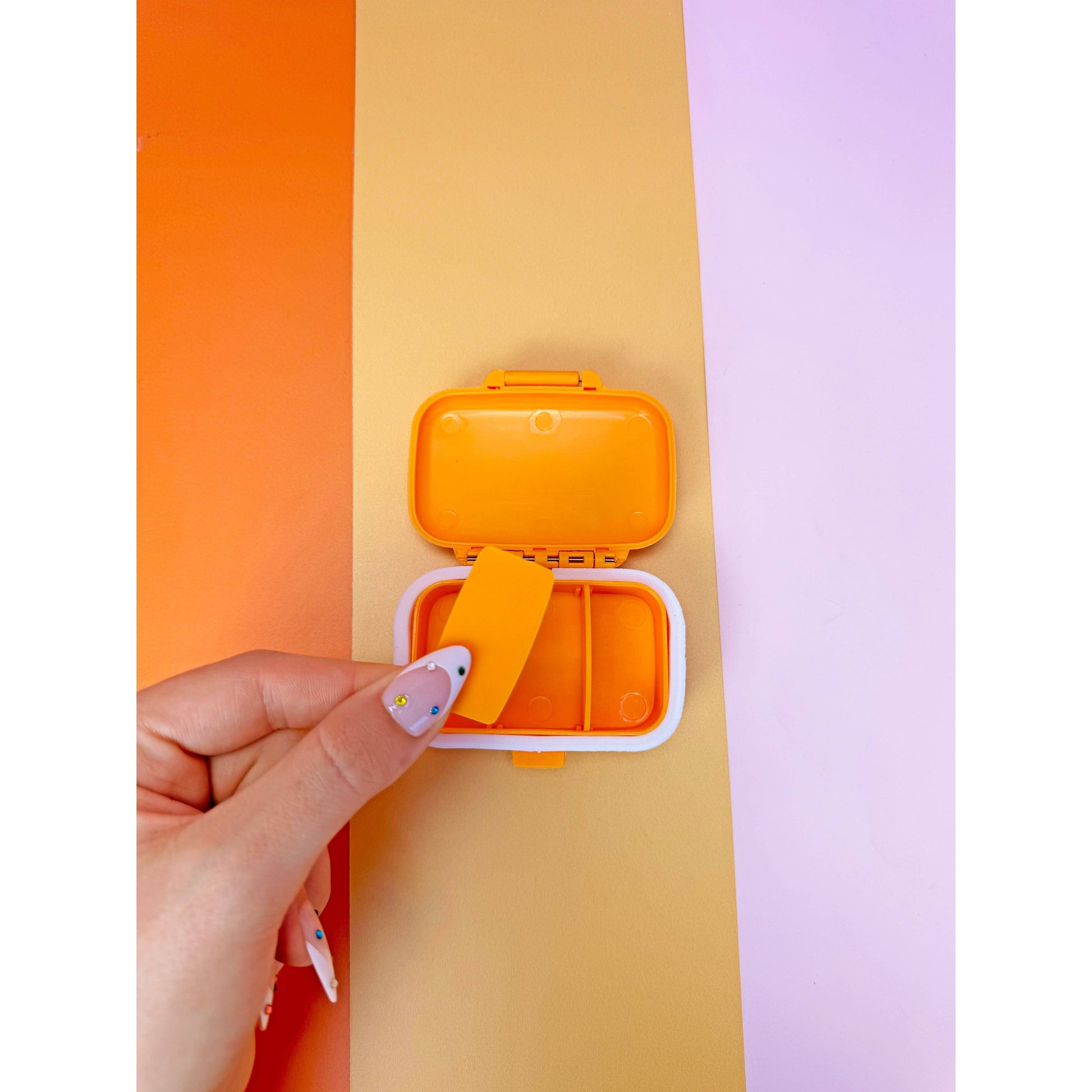 IBS Survivor Pill Case in Orange | 3 Compartments Medicine Box