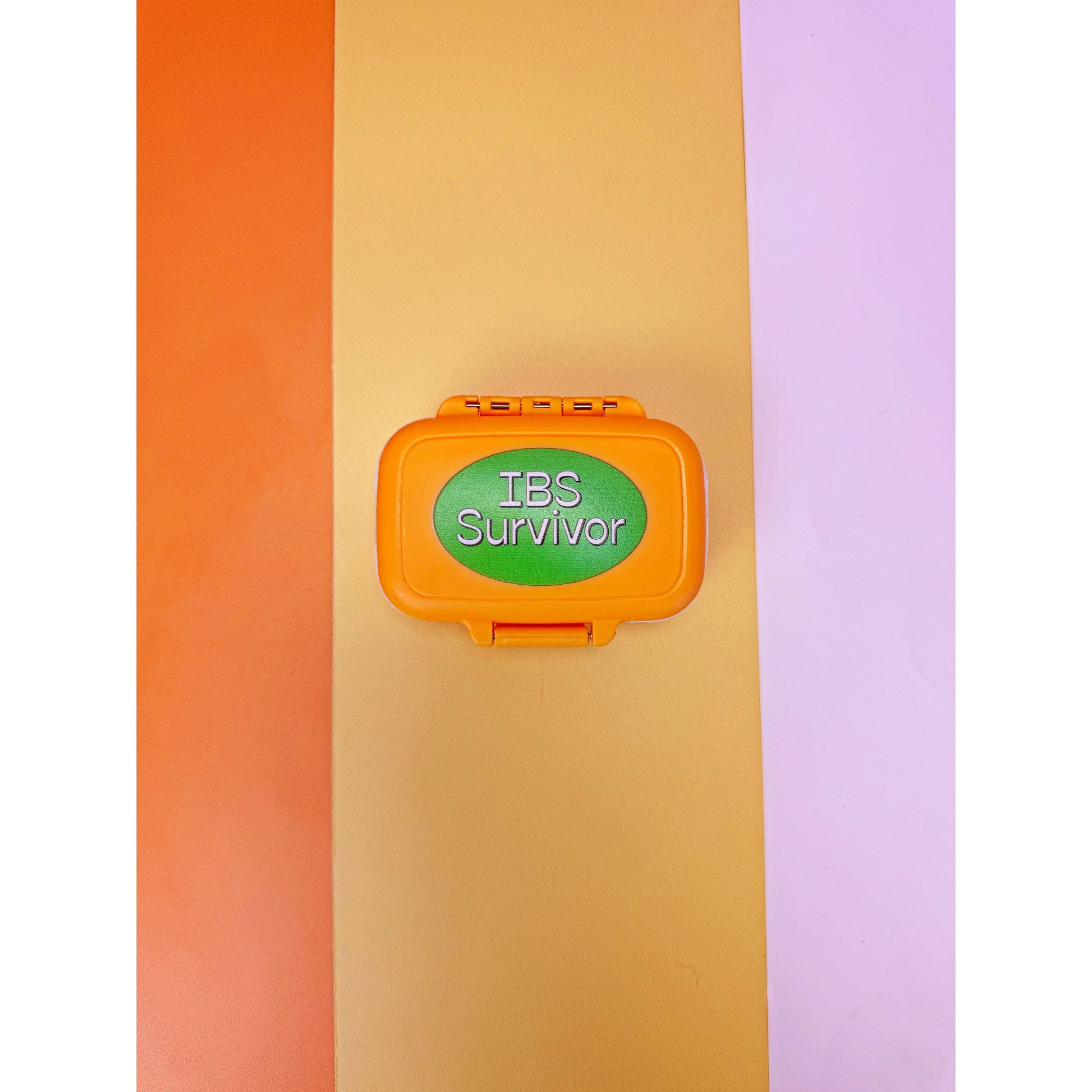 IBS Survivor Pill Case in Orange | 3 Compartments Medicine Box