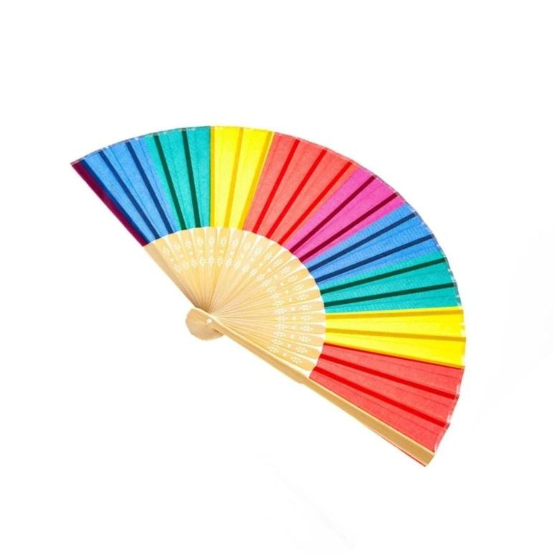 I'M A FAN OF THE GAY COMMUNITY Rainbow Folding Pride Fan | LGBTQ Pride Item, Parade Accessory