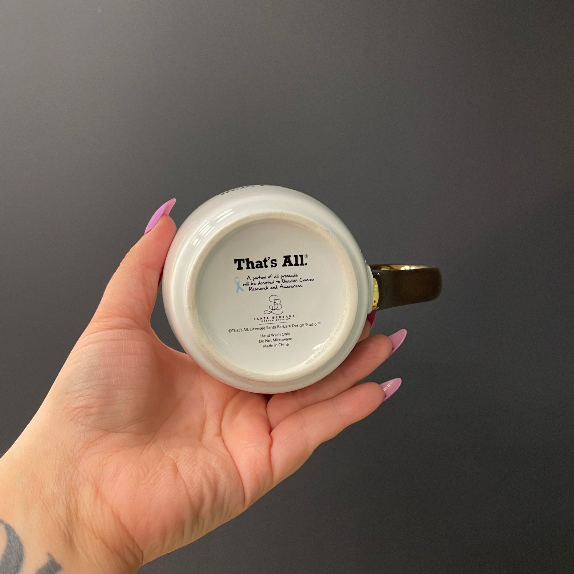 I'd Love To Be A Minimalist Gold Handle Mug | Stoneware Coffee Tea Cup | 16oz