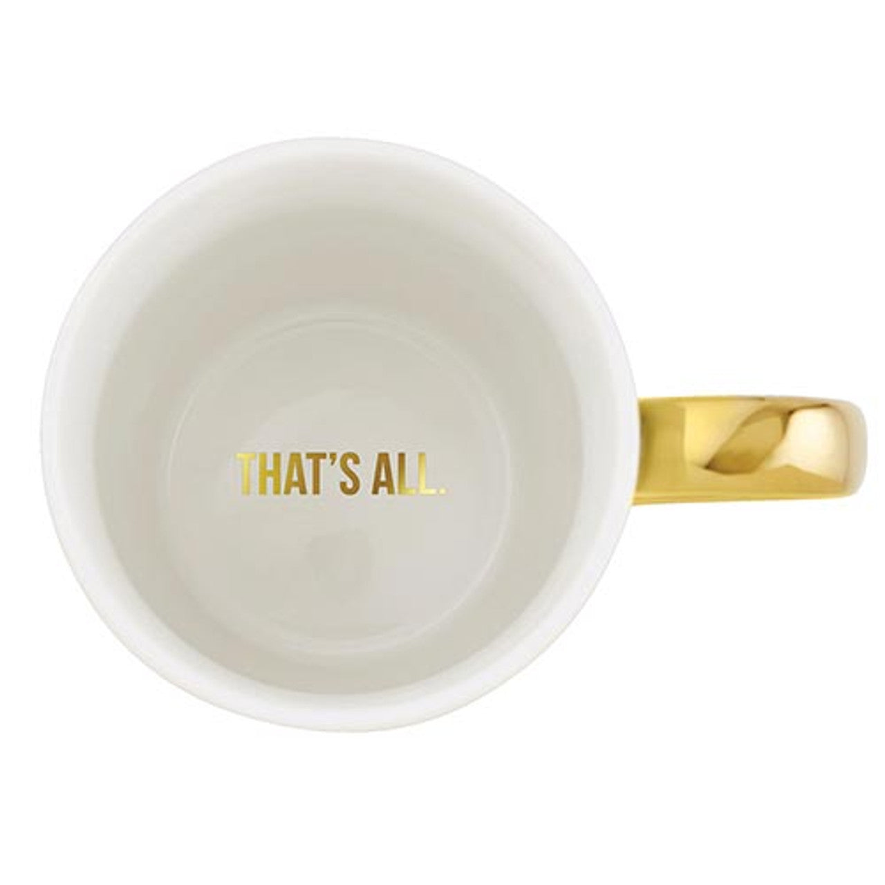 I'd Love To Be A Minimalist Gold Handle Mug | Stoneware Coffee Tea Cup | 16oz