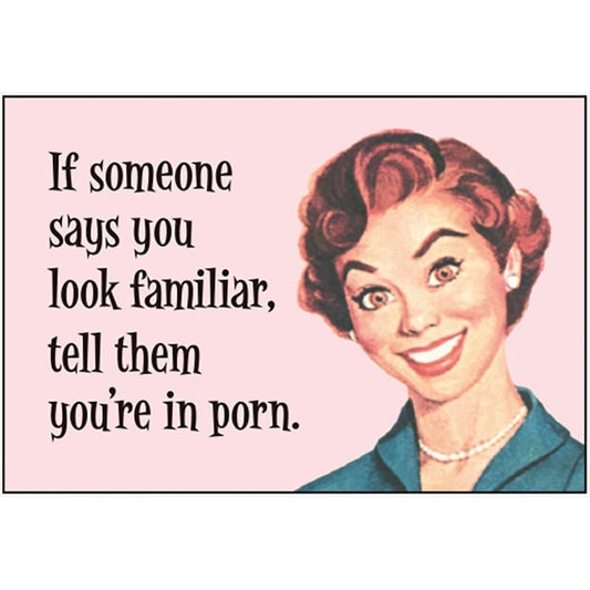 If Someone Says You Look Familiar, Tell Them You're In Porn Magnet | 2" x 3"