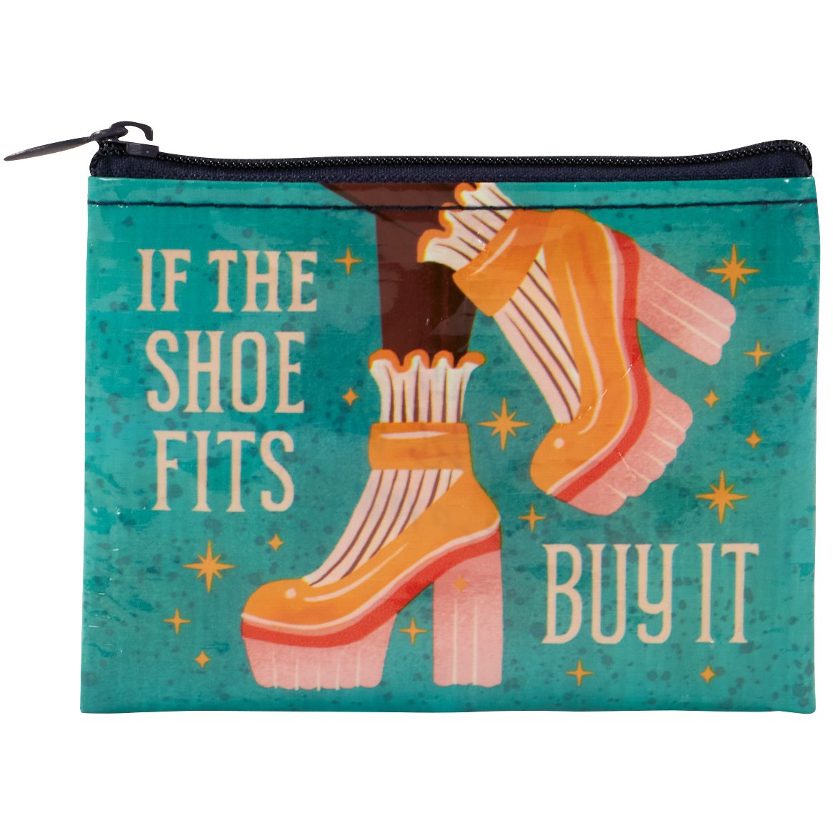 If The Shoe Fits Buy It Coin Purse | 3"h x 4"w | BlueQ at GetBullish