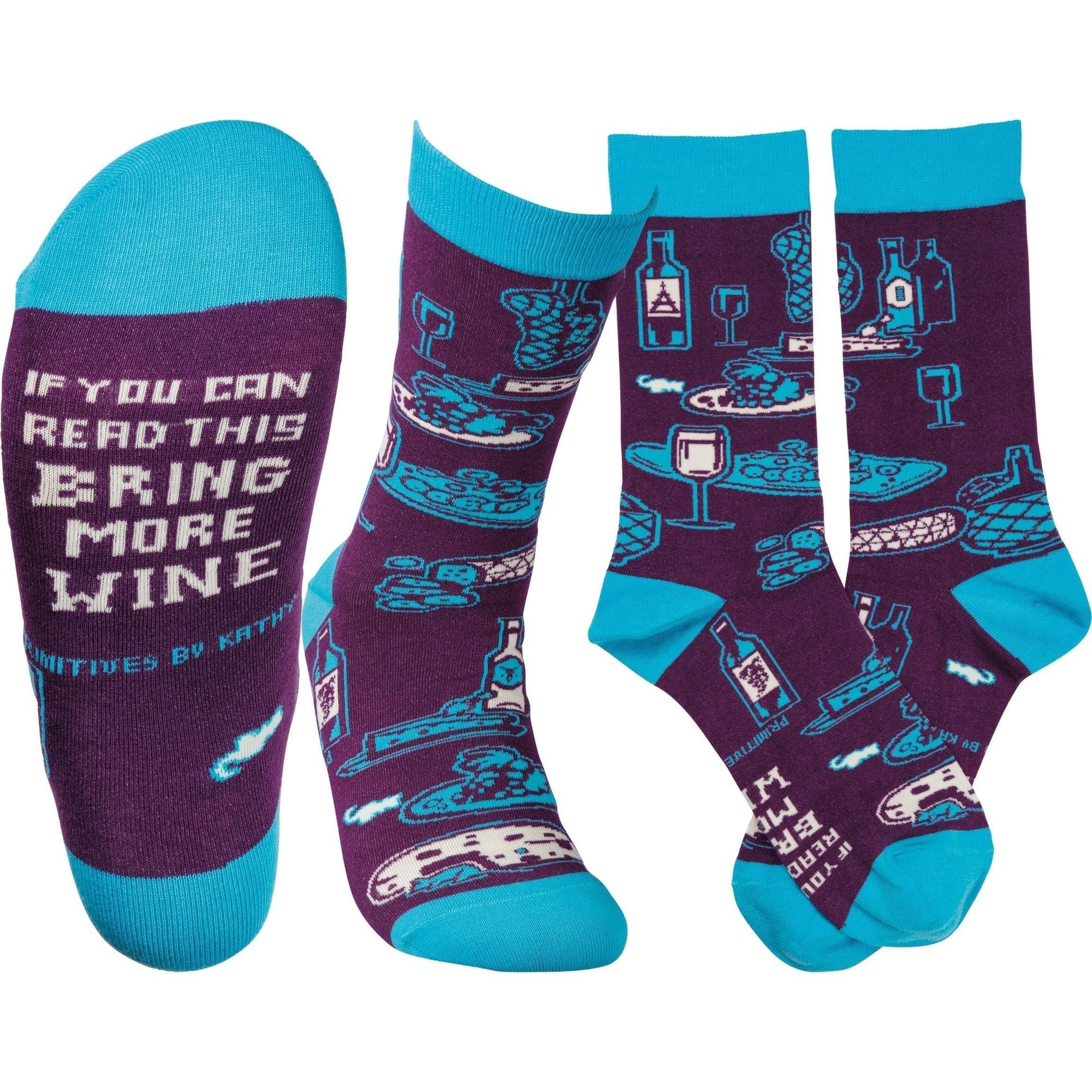 If You Can Read This Bring More Wine Unisex Socks