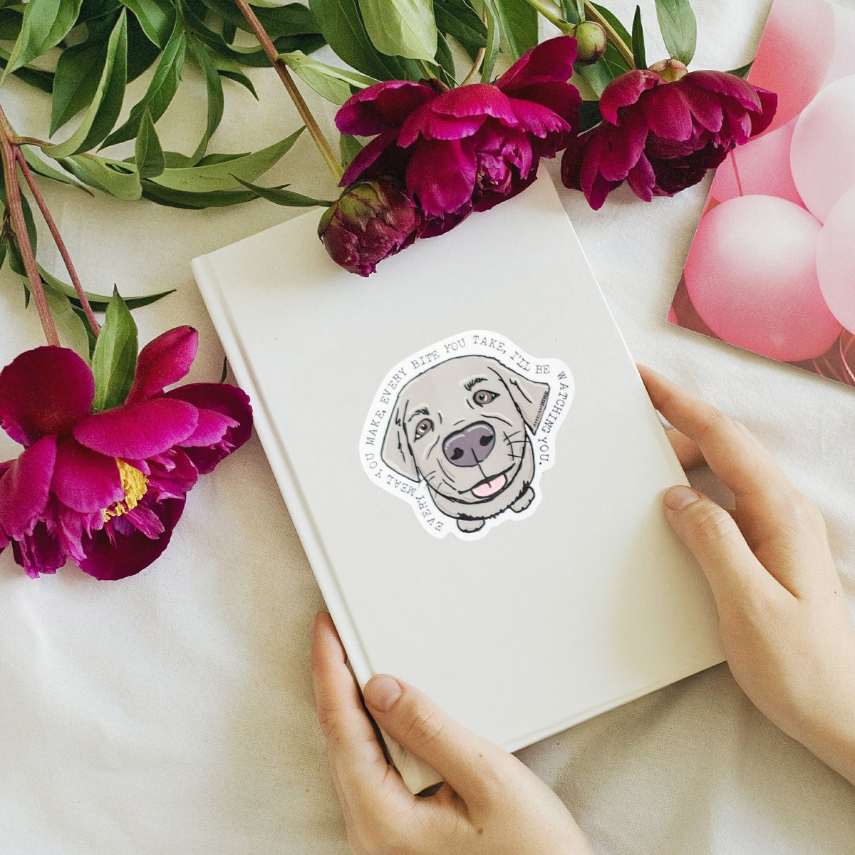 I'll Be Watching You Dog Vinyl Sticker