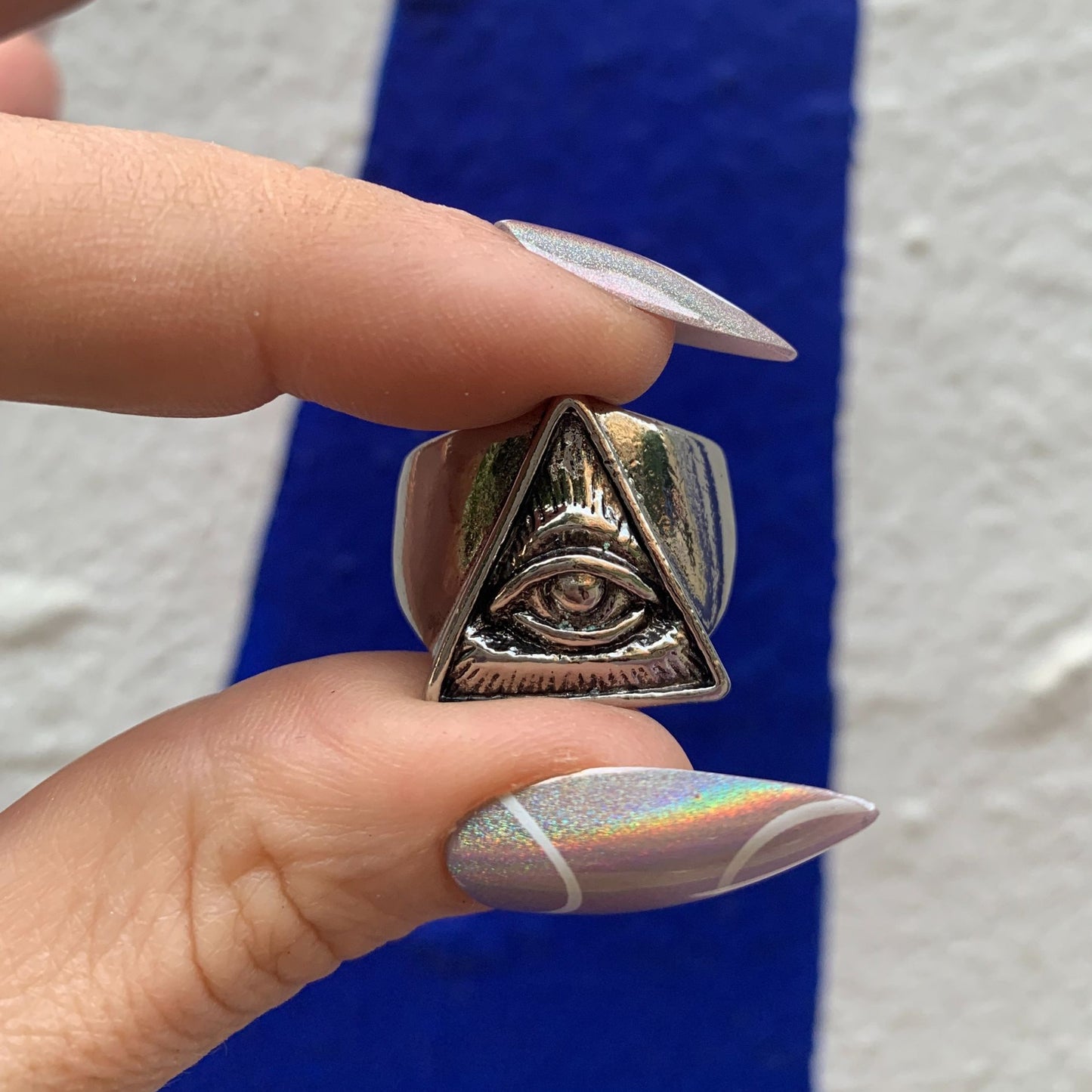 Illuminati Statement Ring in Heritage Silver