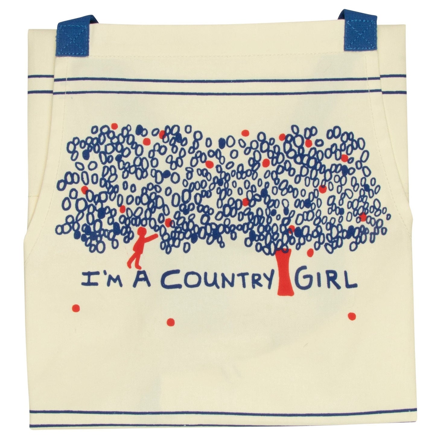 I'm A Country Girl Funny Cooking and BBQ Apron 2 Pockets Adjustable Strap 100% Cotton