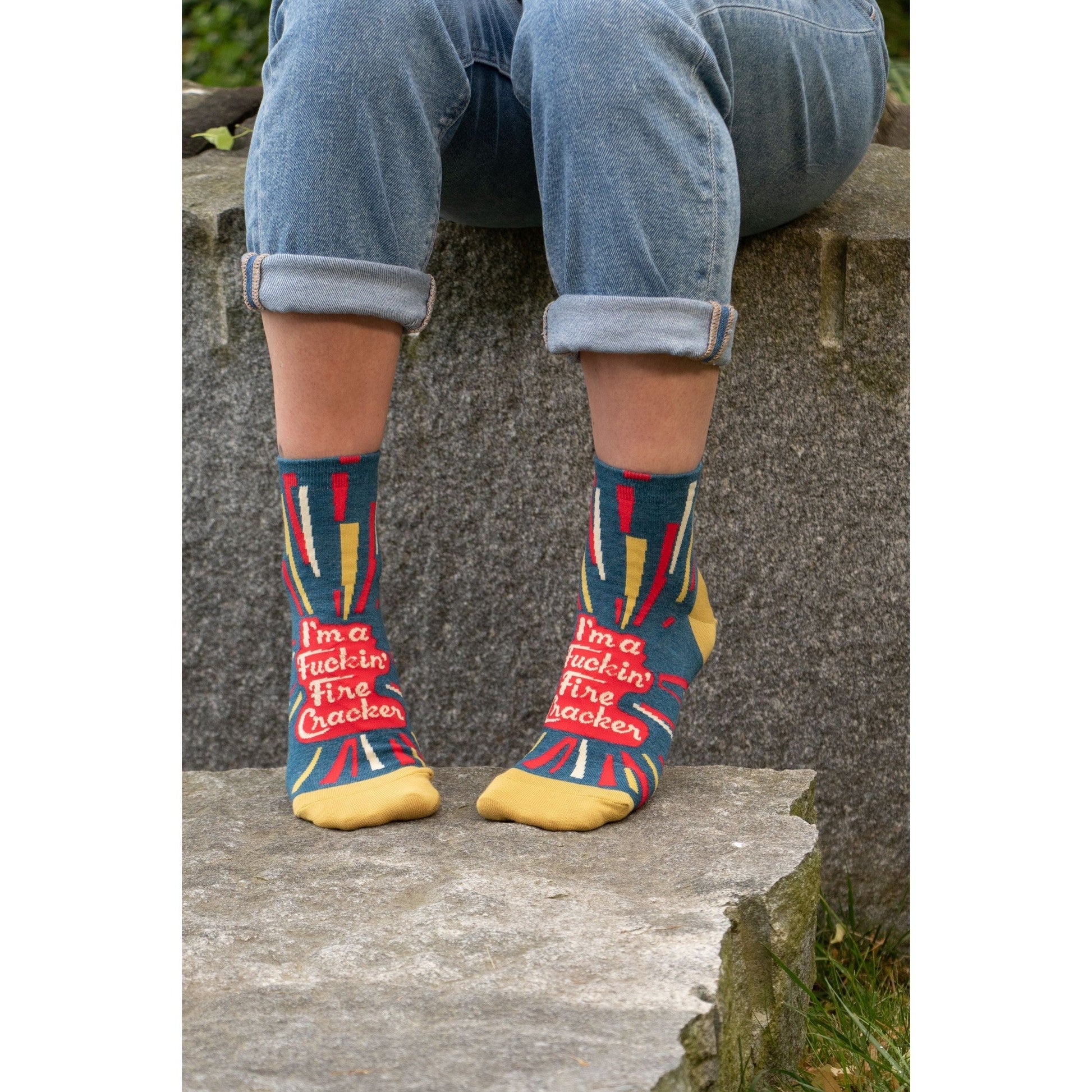 I'm A Fuckin' Firecracker Women's Ankle Socks | BlueQ at GetBullish