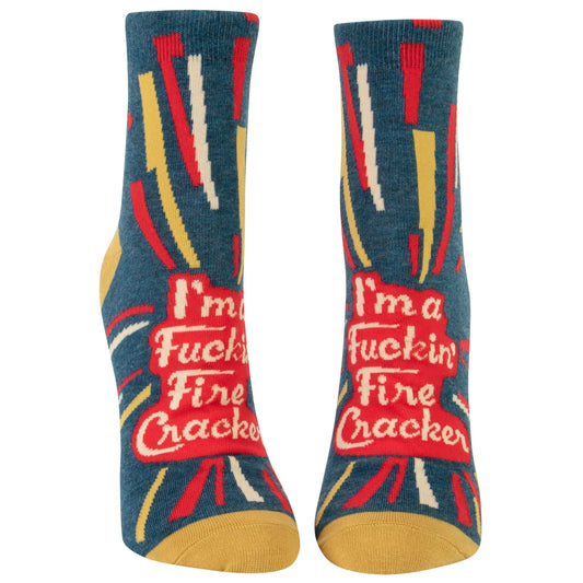 I'm A Fuckin' Firecracker Women's Ankle Socks | BlueQ at GetBullish