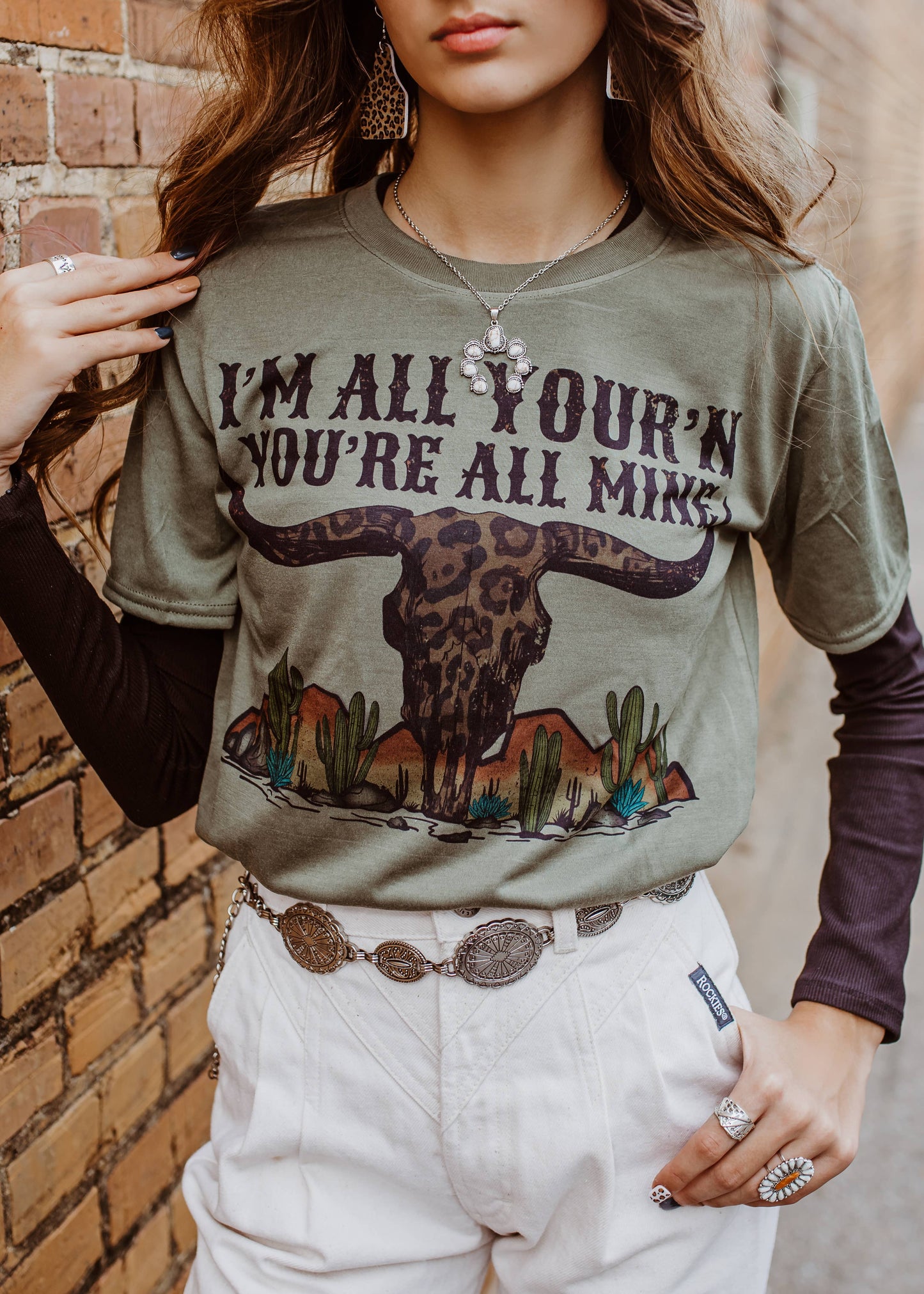 I'm All Your'n You're All Mine Cowboy Western Tee [Available in Medium and Large Only]